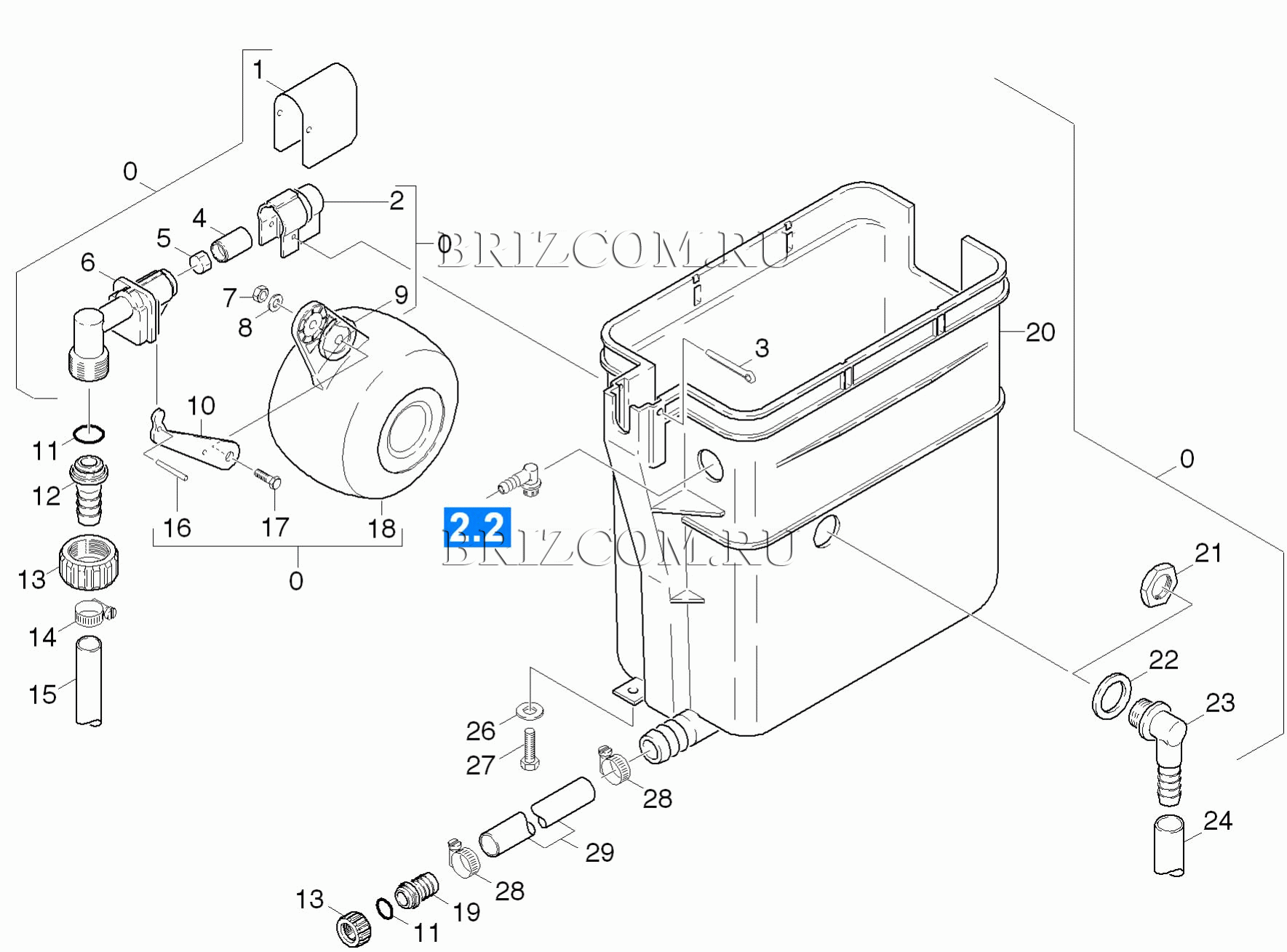 Поплавковый резервуар (0.208-393.0)