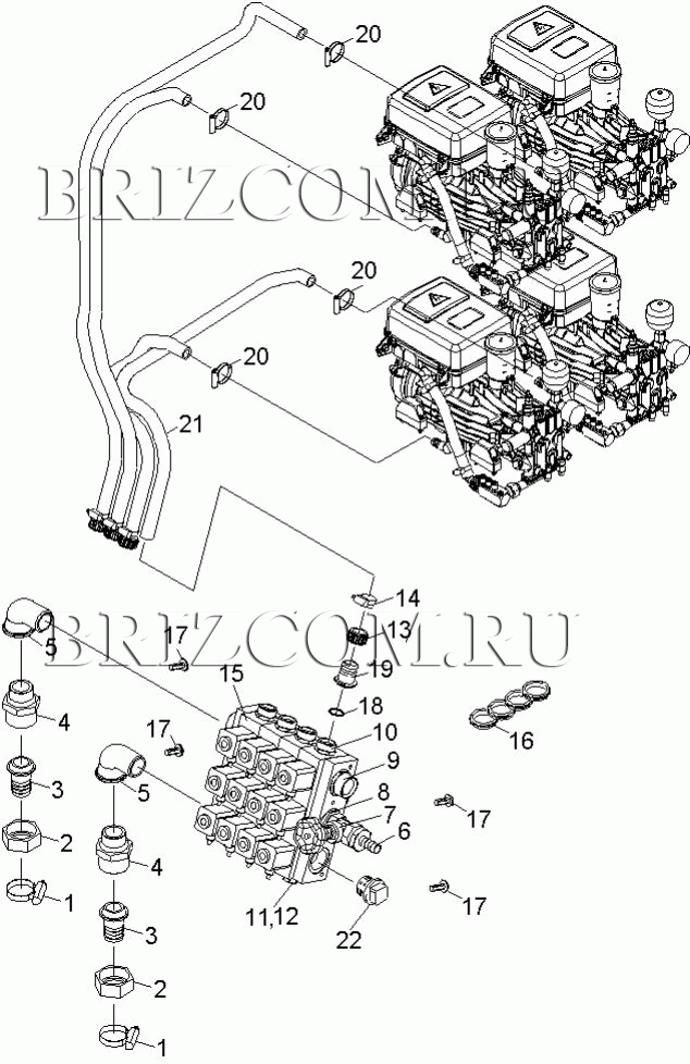 Блок магнитного клапана MAS SB MB4 (0.209-863.0)