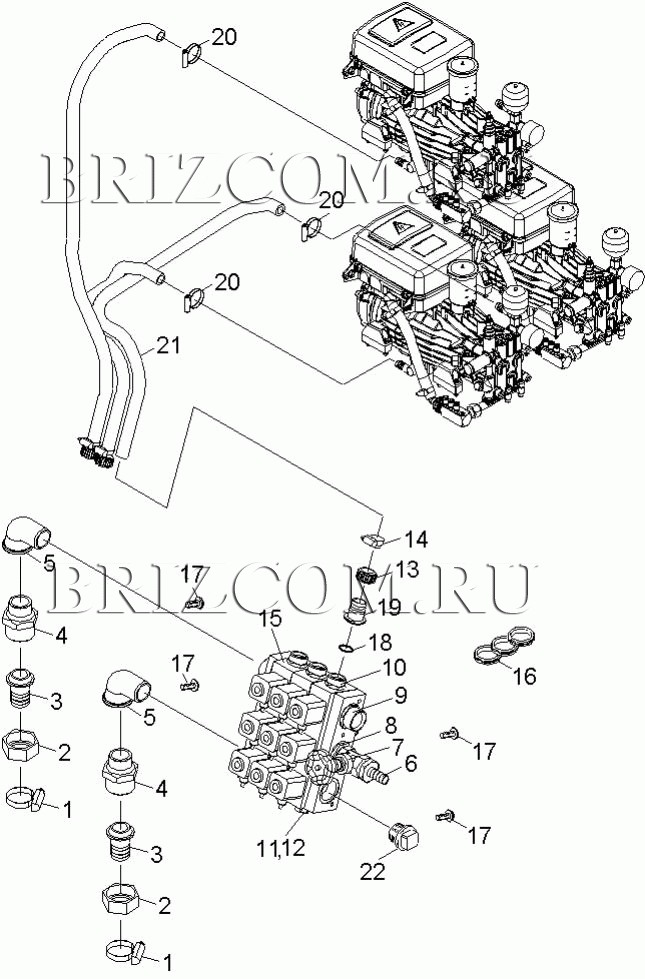 Блок магнитного клапана MAS SB MB3 (0.210-052.0)