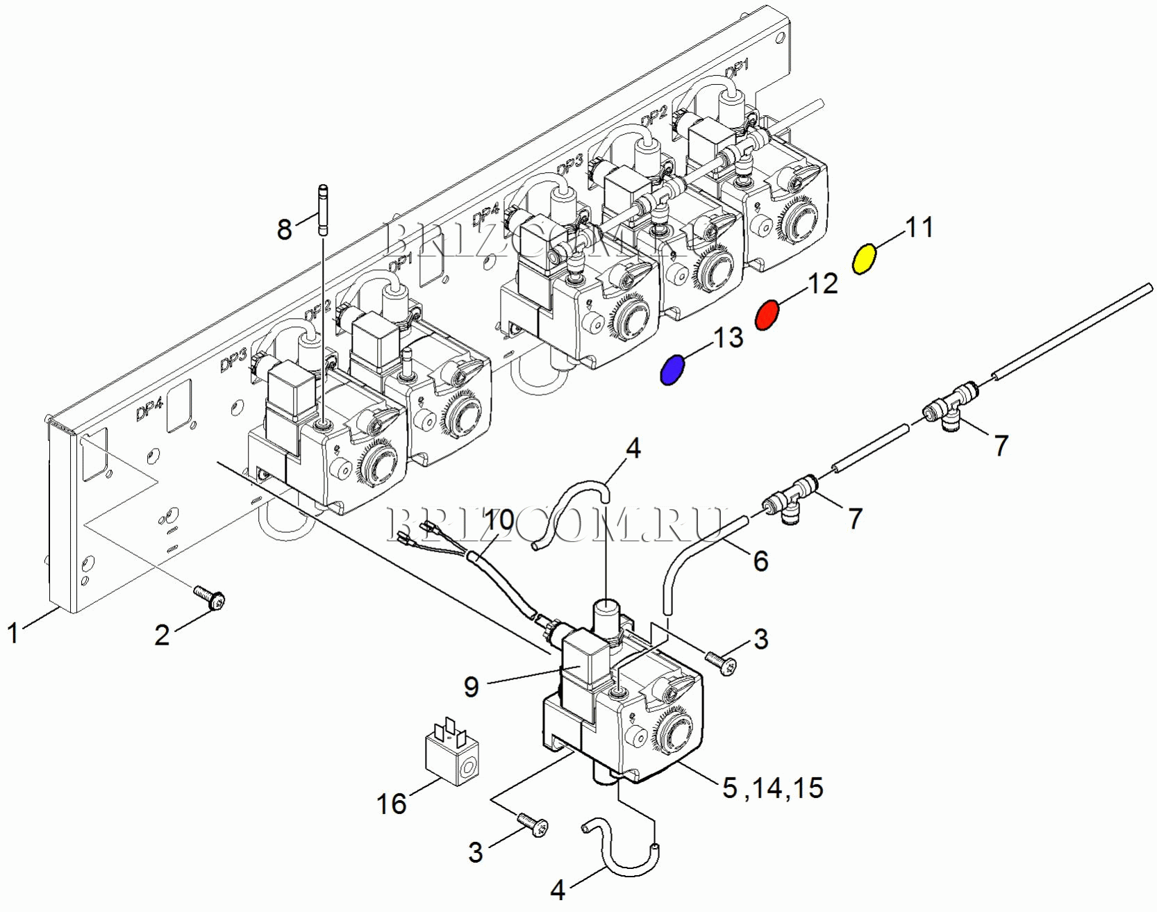Машинный набор единица дозировки двойной (0.210-895.0)