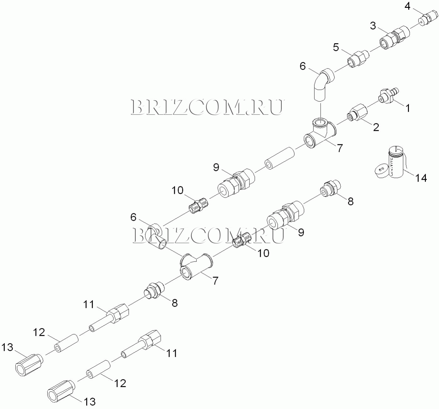 Распределитель устройство для мойки обод (0.210-604.0)