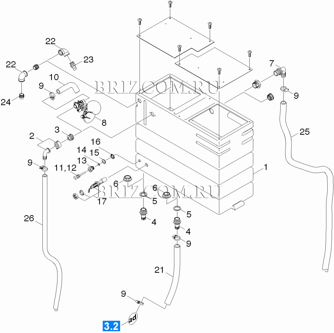 Поплавковый резервуар (0.209-159.0)