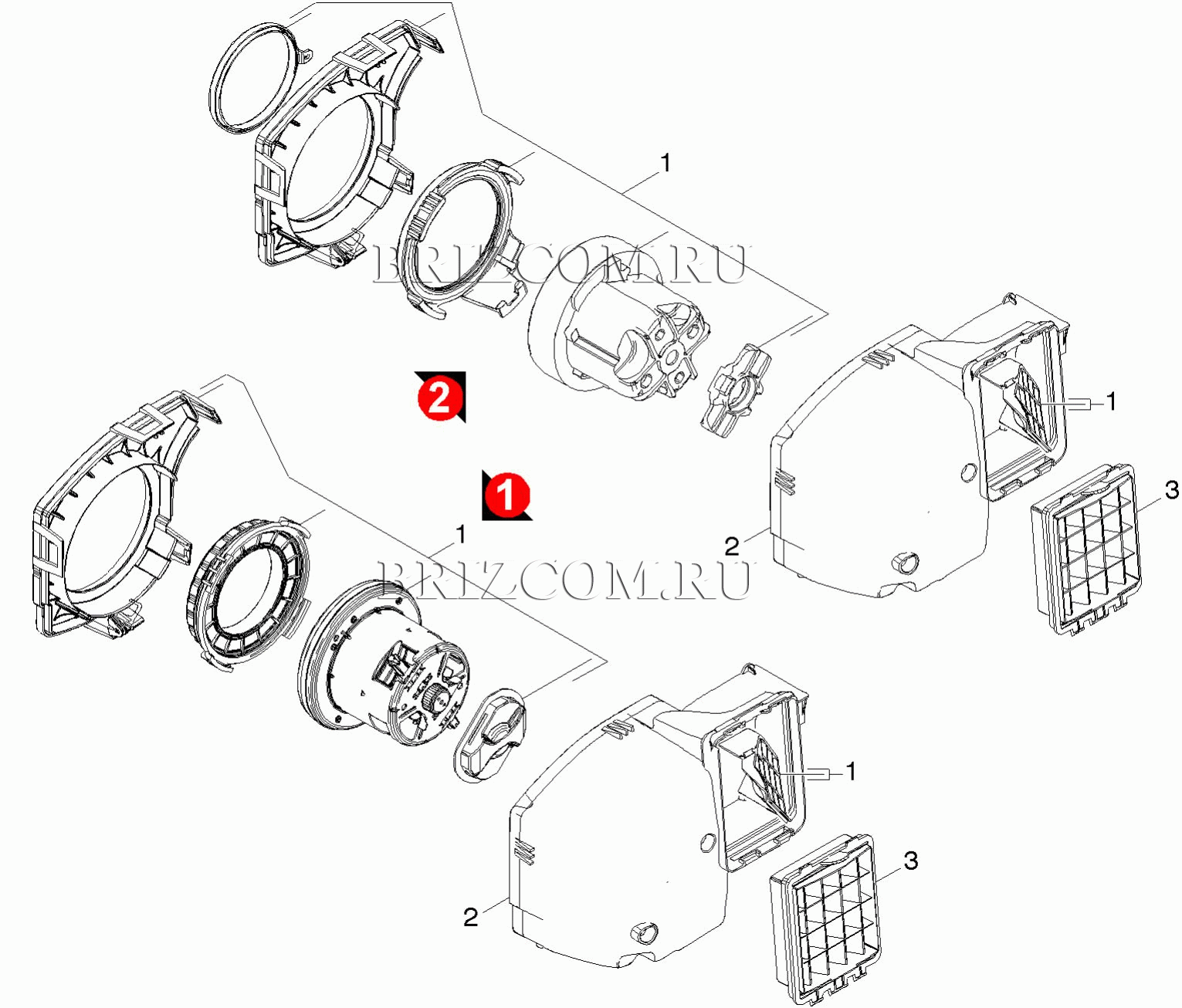 Двигатель воздуходувки (0.164-337.0)