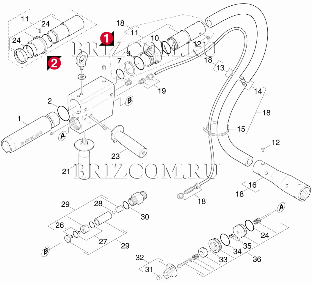 Пистолет для струйной обработки (0.196-528.0)