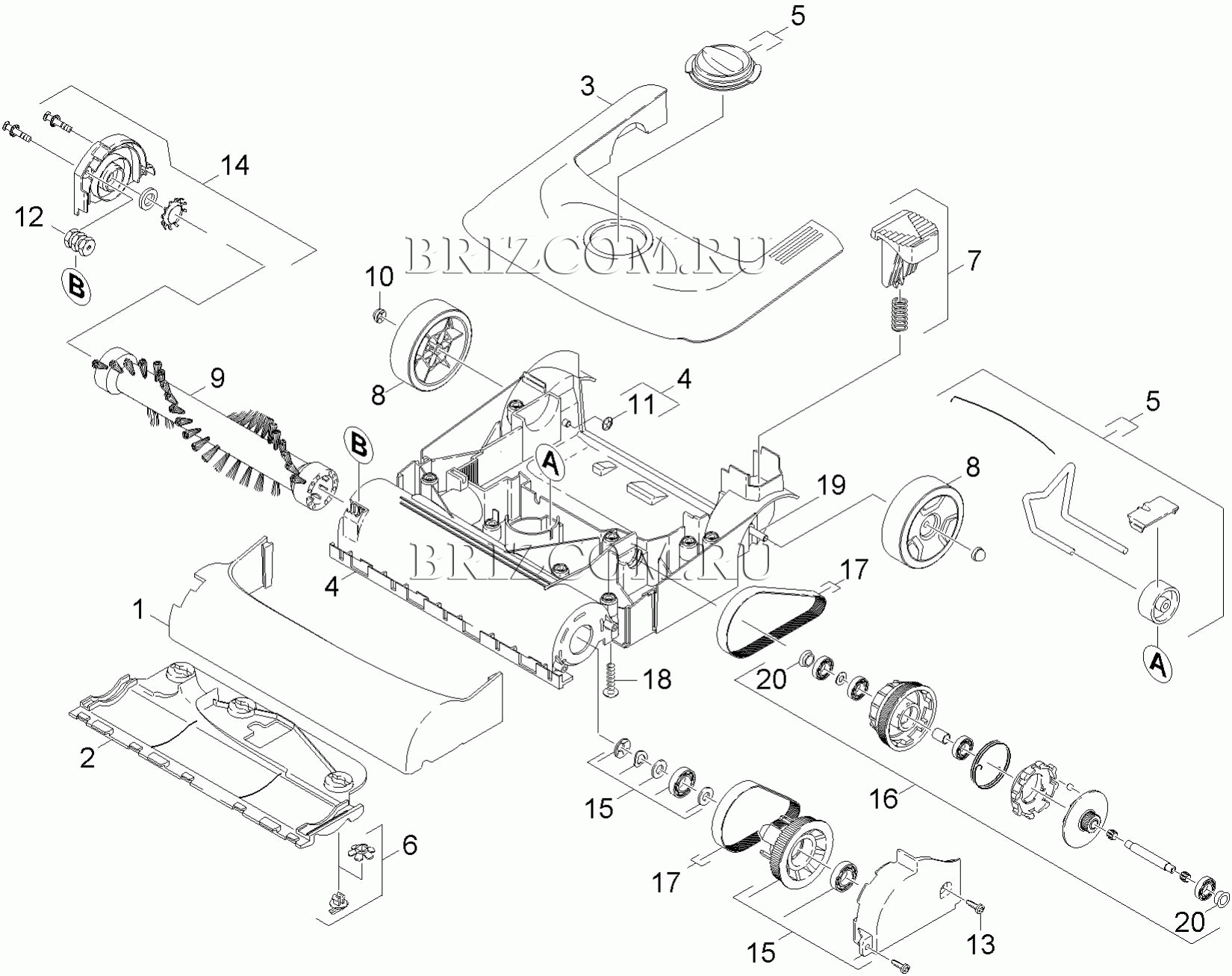 Верхняя часть щетки (0.166-360.0)