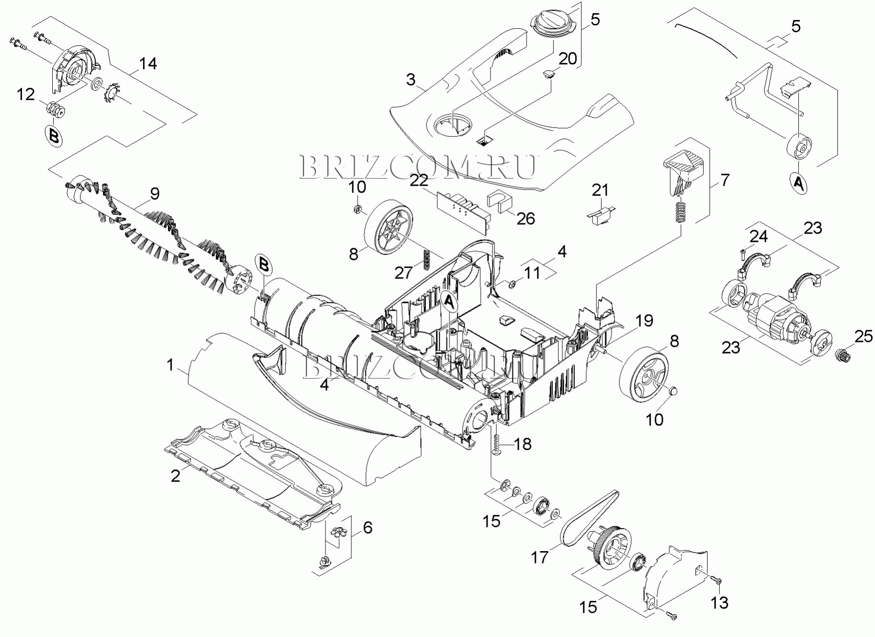 Верхняя часть щетки (0.166-496.0)