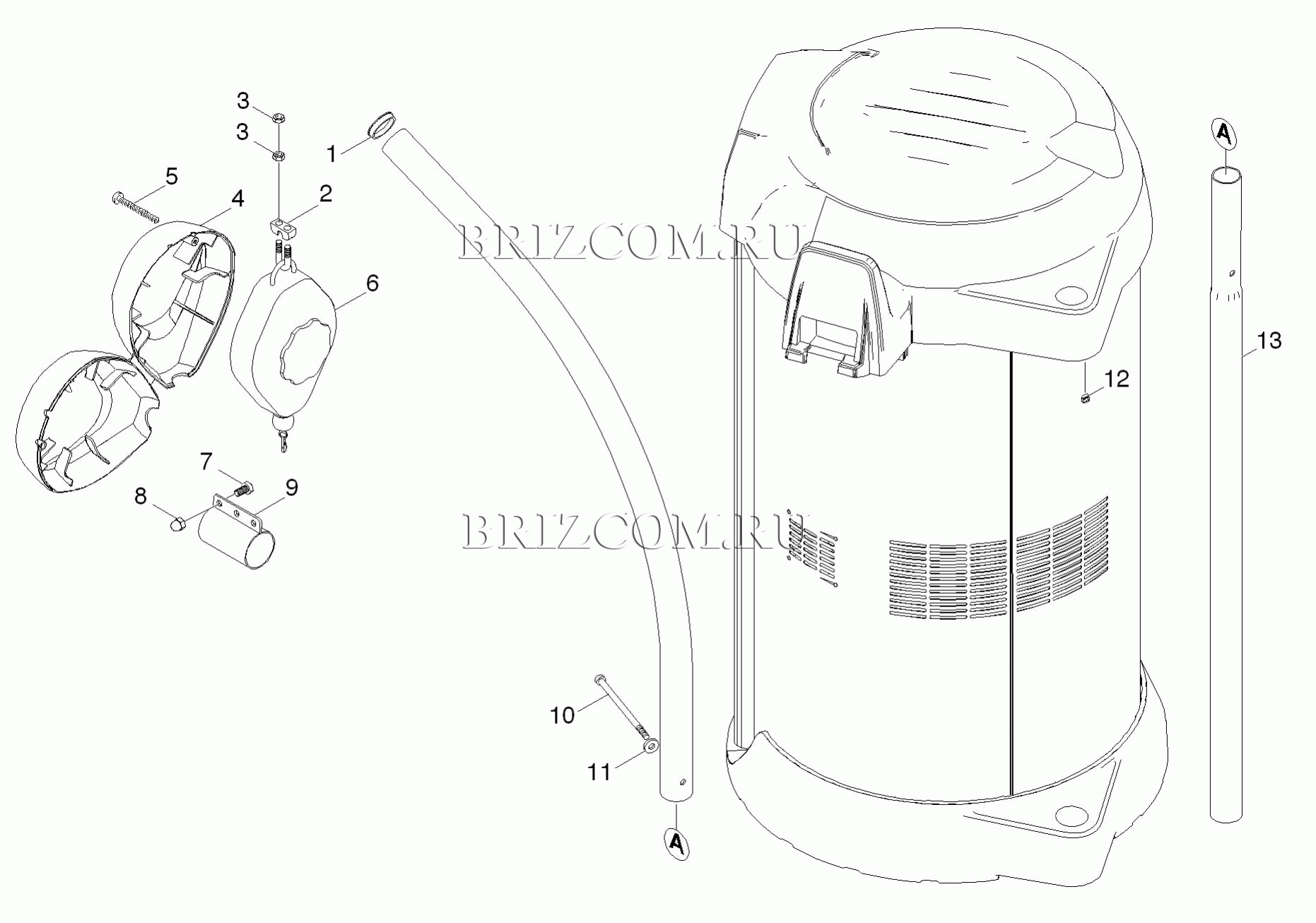 МК всасывающий шланг возврат (0.164-530.0)