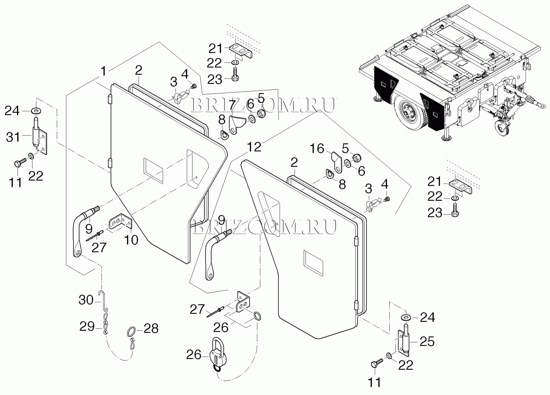 Дверь воздухозаборник (0.186-745.0)