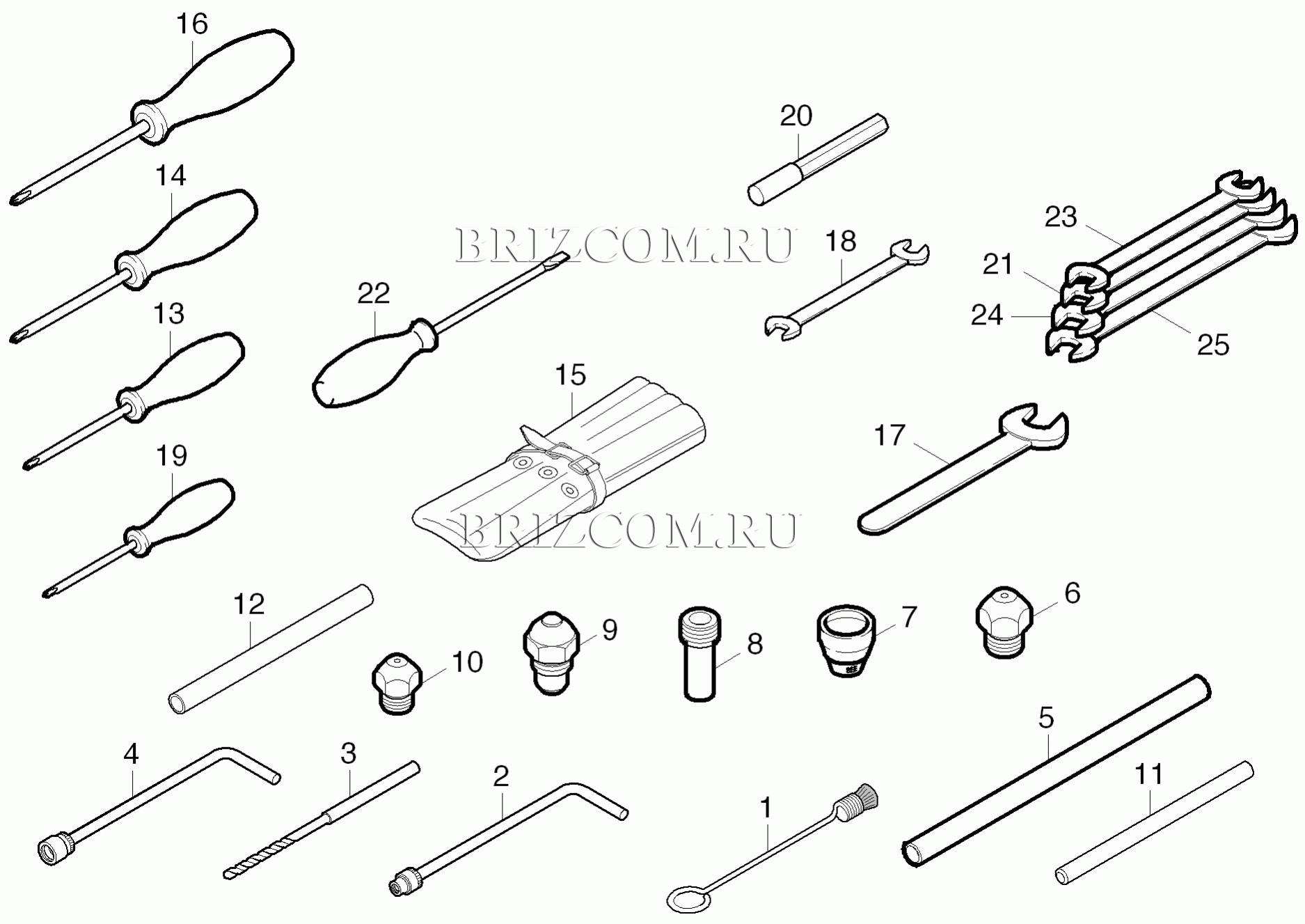 Набор инструментов горелка (0.186-822.0)