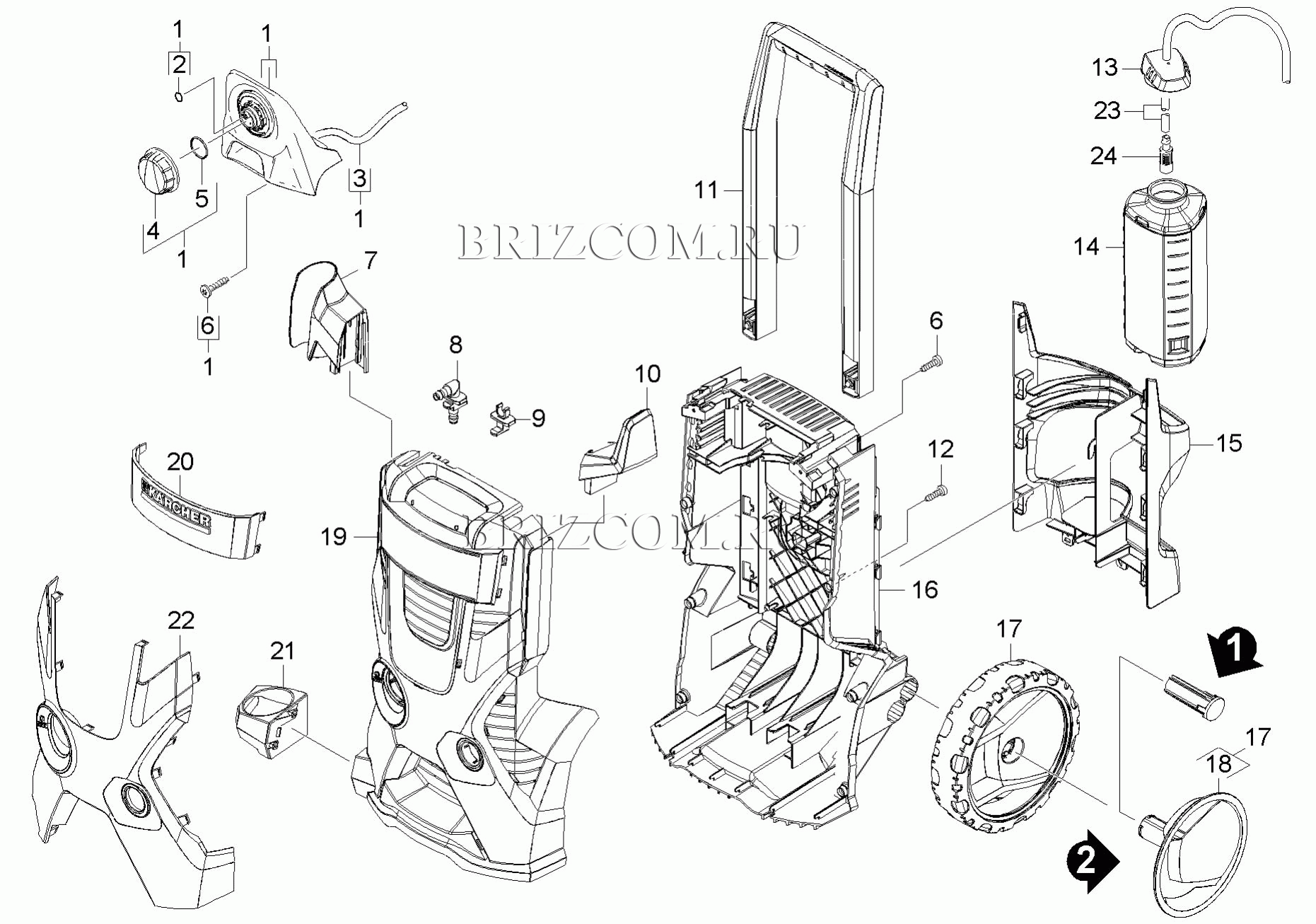 Karcher k3 схема запчасти