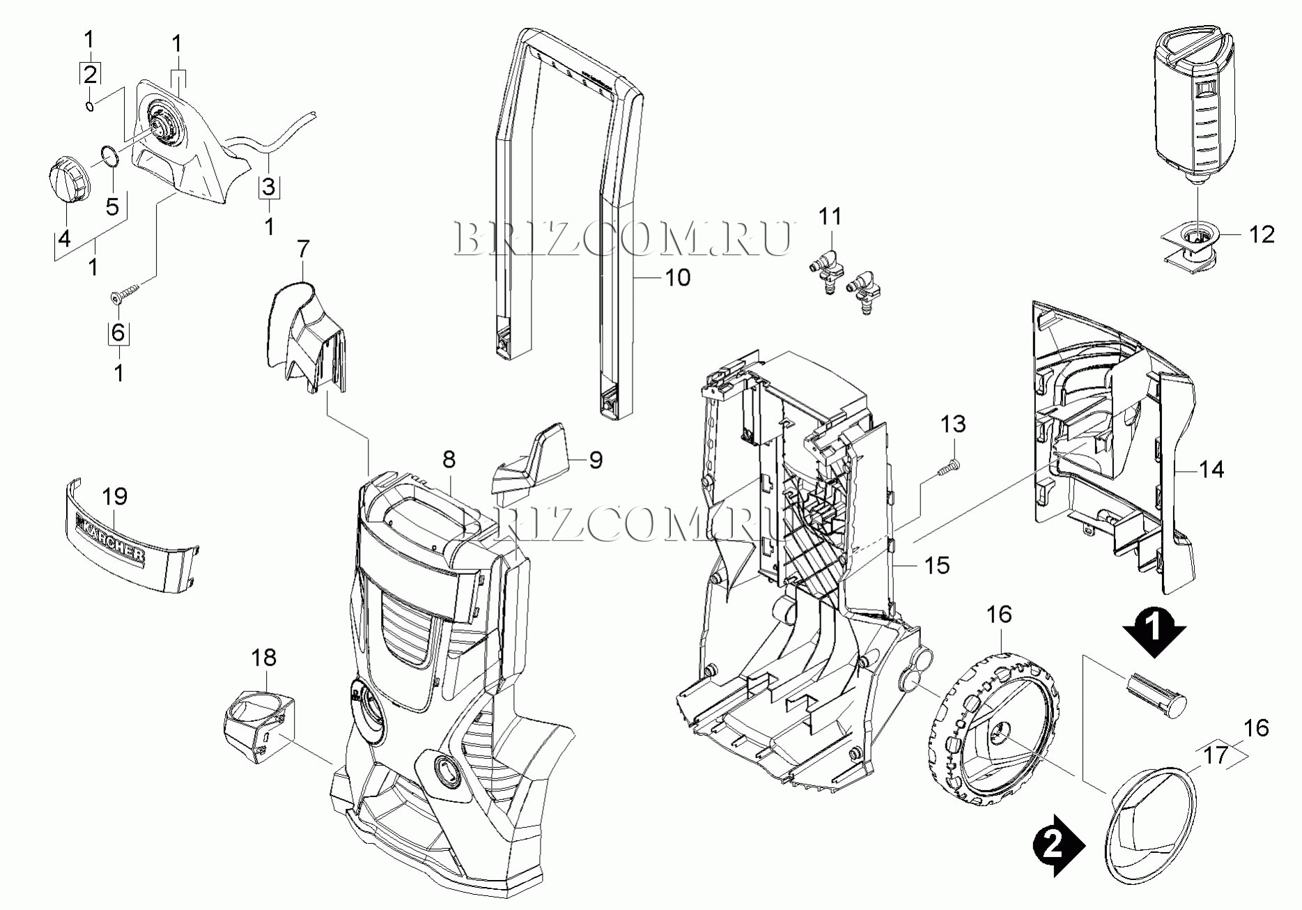 Karcher k3 схема запчасти