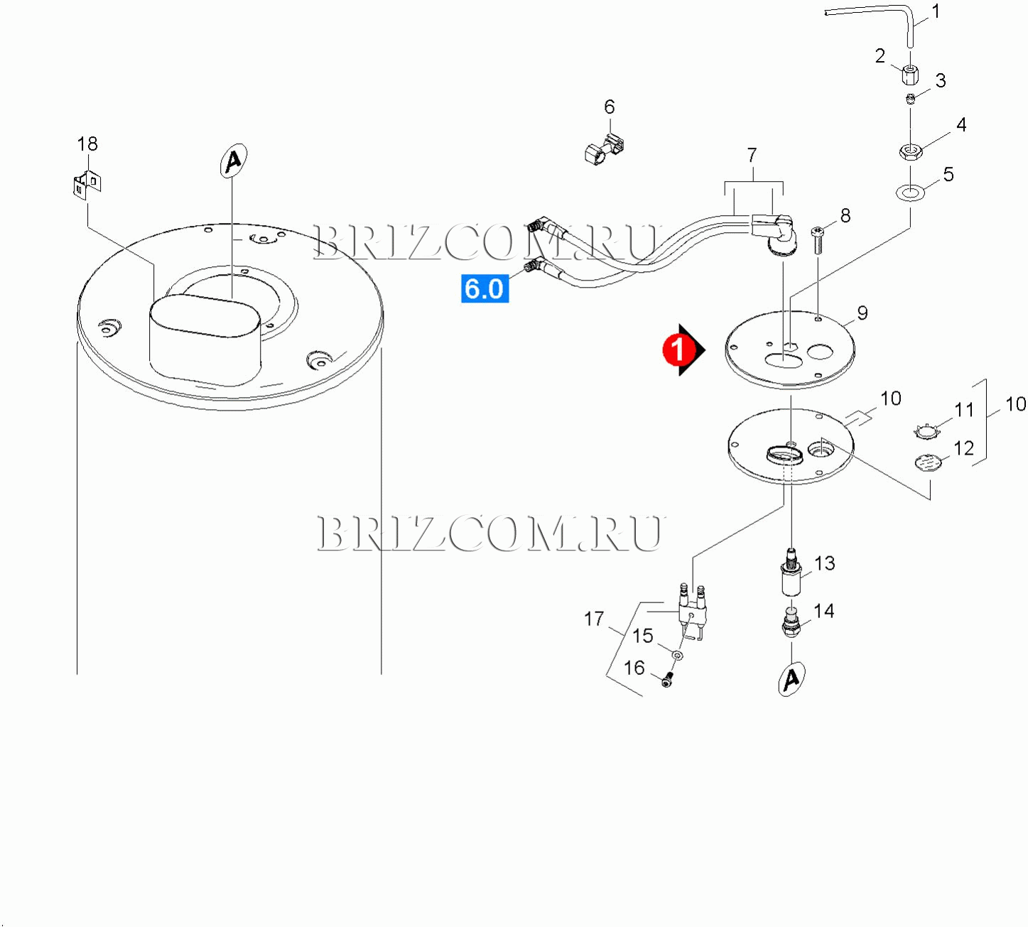Крышка горелки (0.104-694.0)