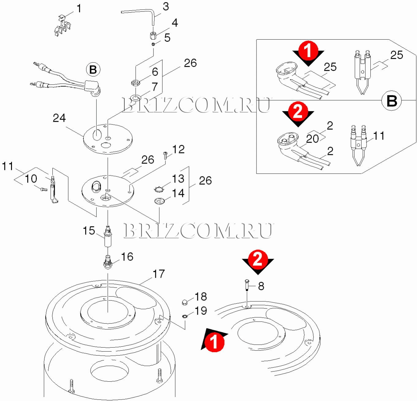 Крышка горелки (0.103-607.0)