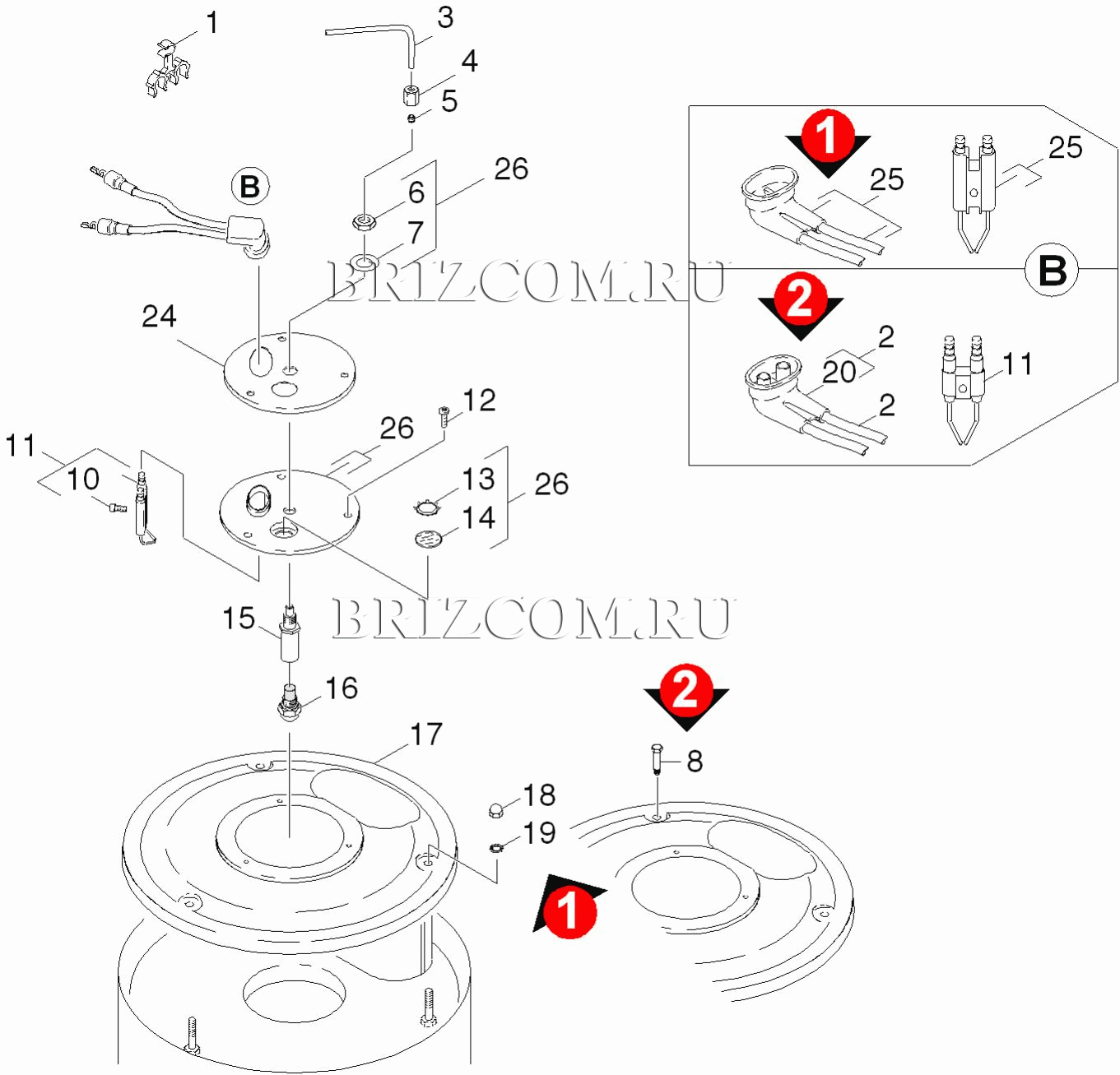 Крышка горелки (0.103-605.0)