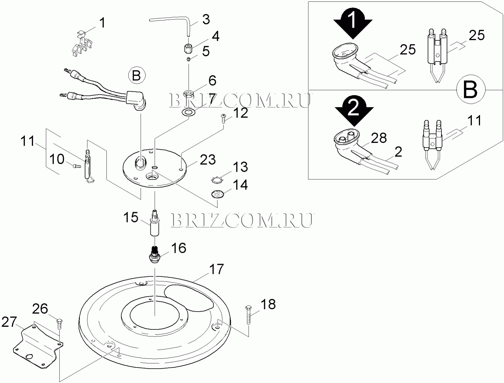Крышка горелки (0.131-542.0)