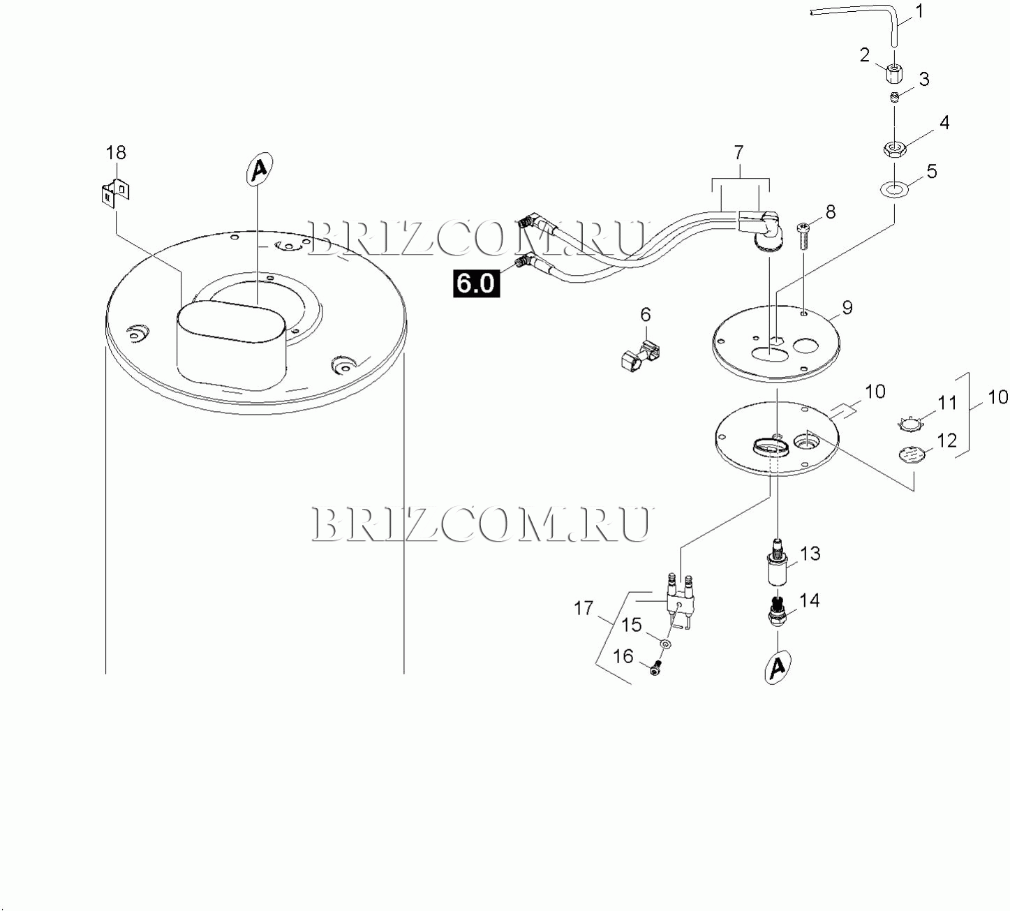 Крышка горелки (0.110-970.0)