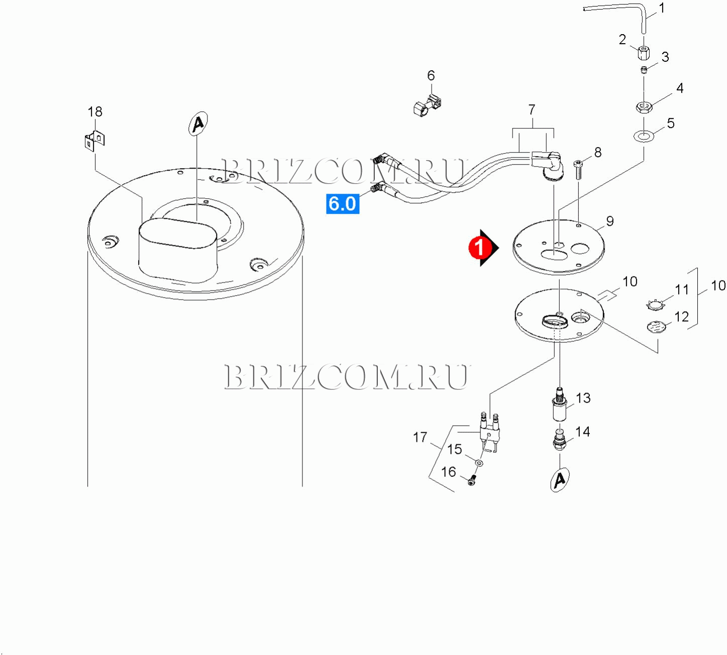 Крышка горелки (0.104-496.0)