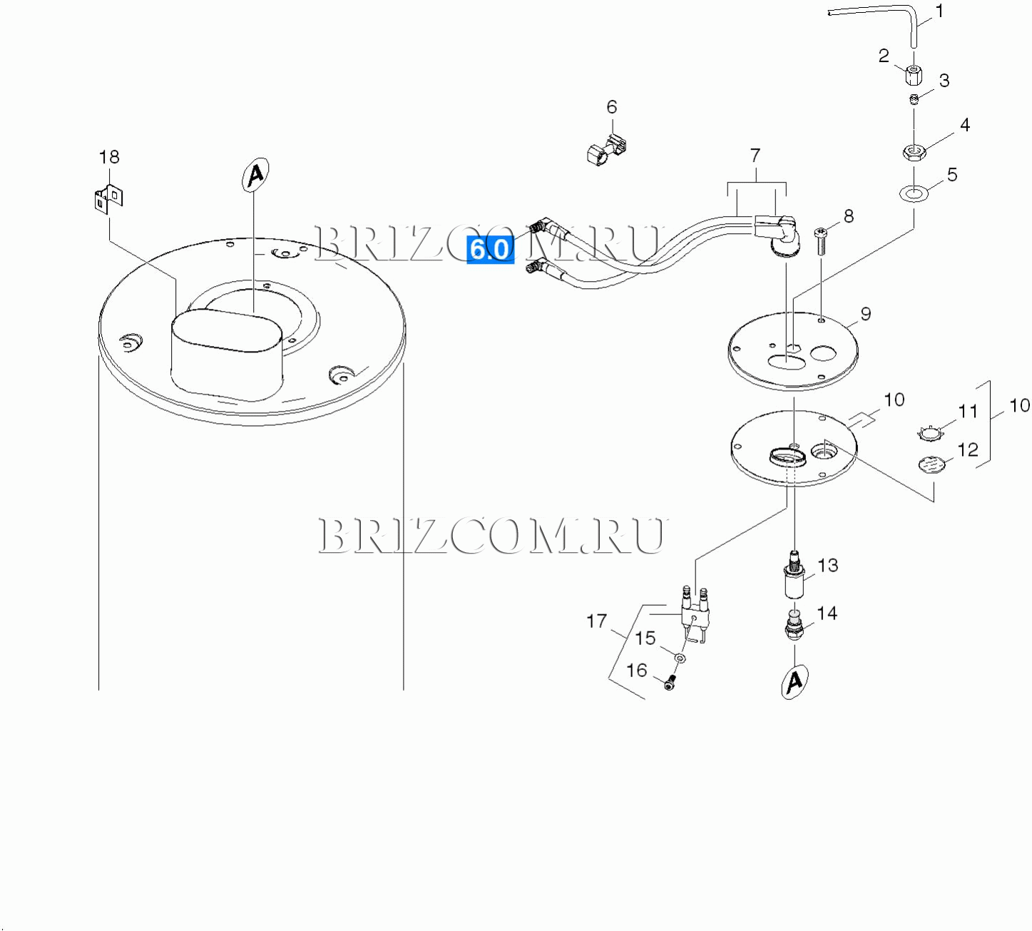 Крышка горелки (0.108-910.0)