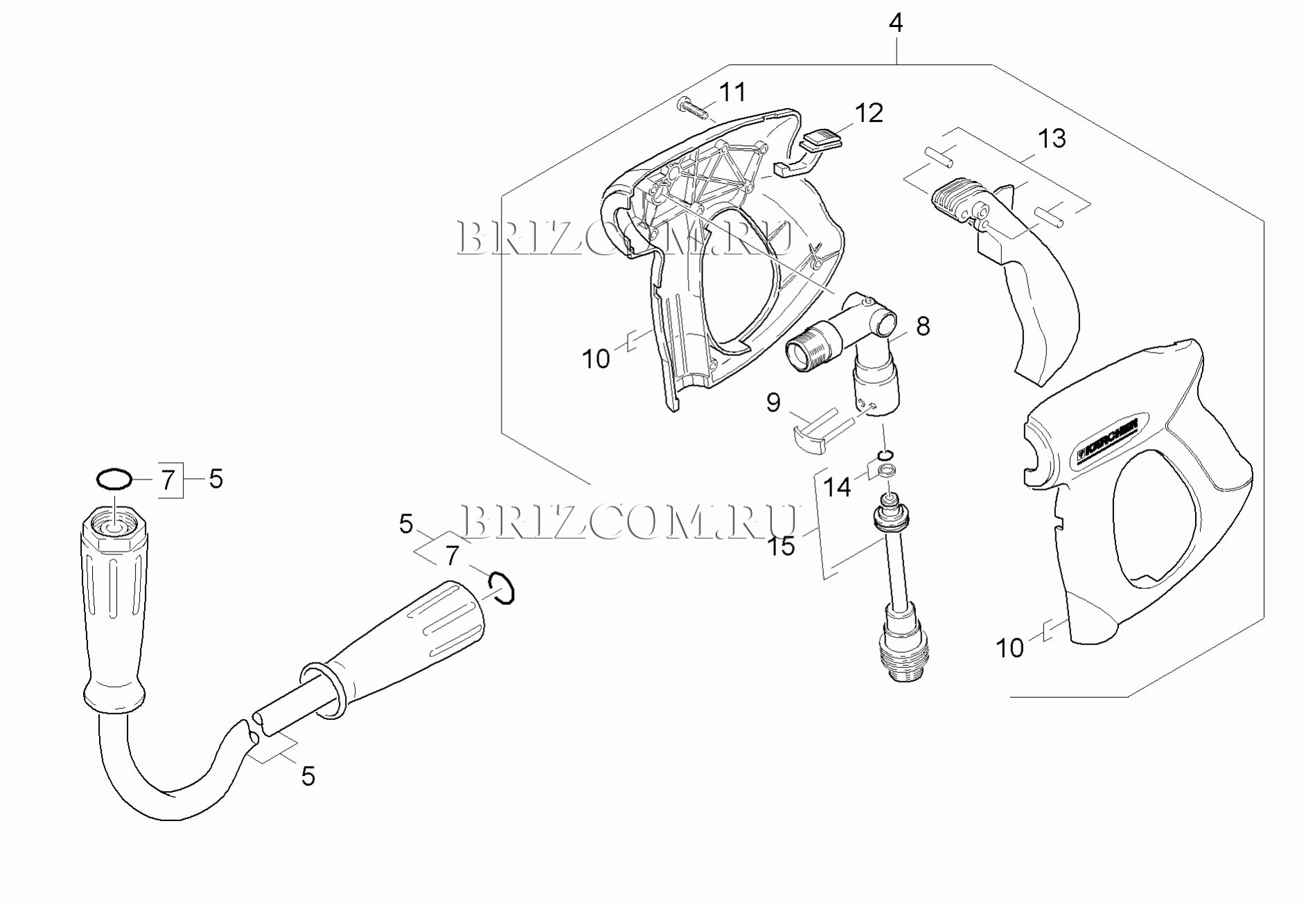 Pучной пистолет-распылитель (0.108-916.0)