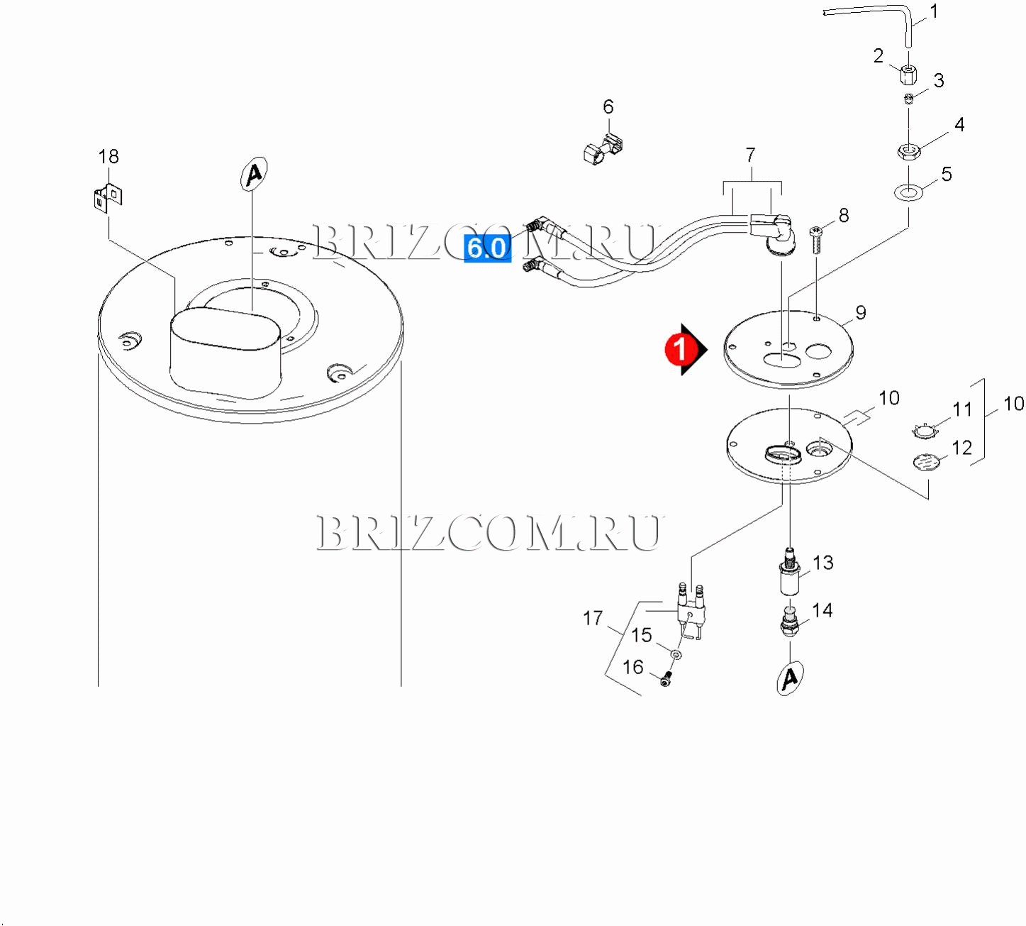 Крышка горелки (0.104-463.0)