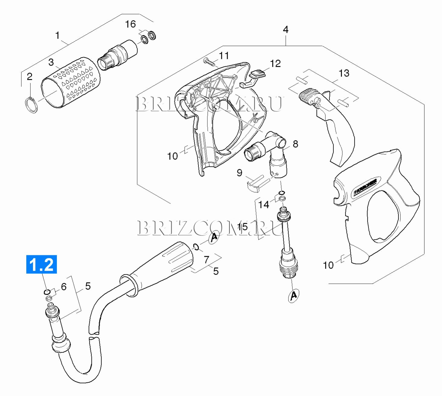 Pучной пистолет-распылитель (0.148-594.0)
