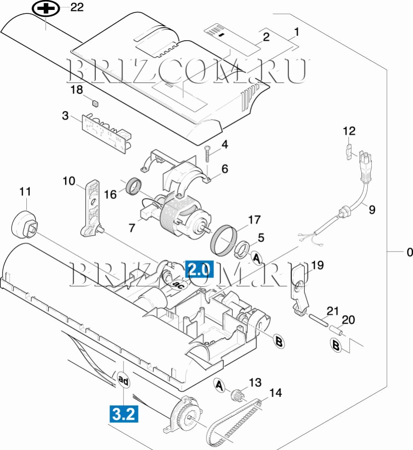 Верхняя часть щетки верхняя часть (0.161-151.0)