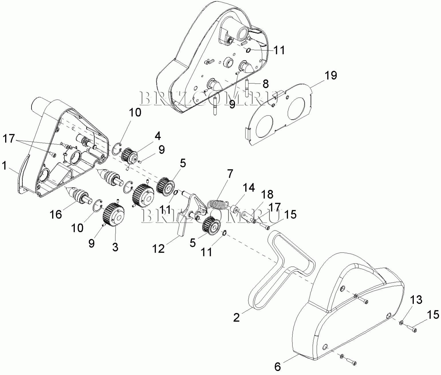 Привод верхняя часть насадки (0.165-789.0)
