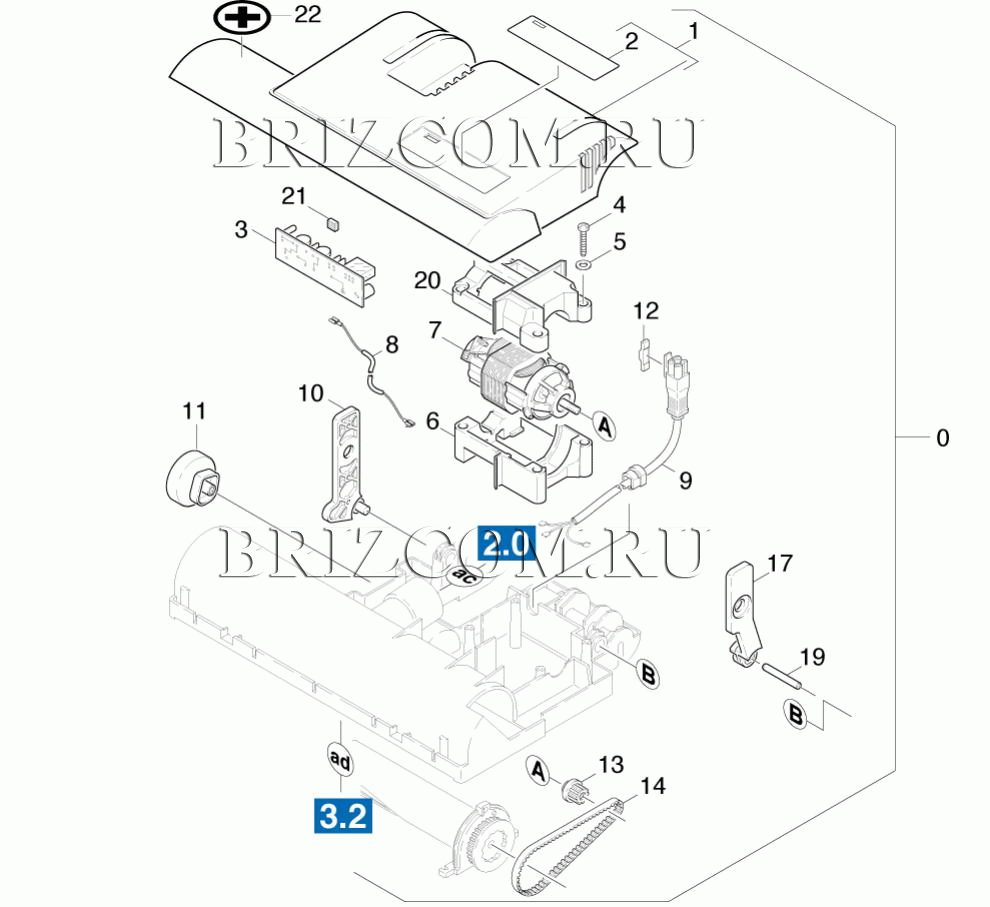 Верхняя часть щетки верхняя часть CW 50 (0.162-548.0)