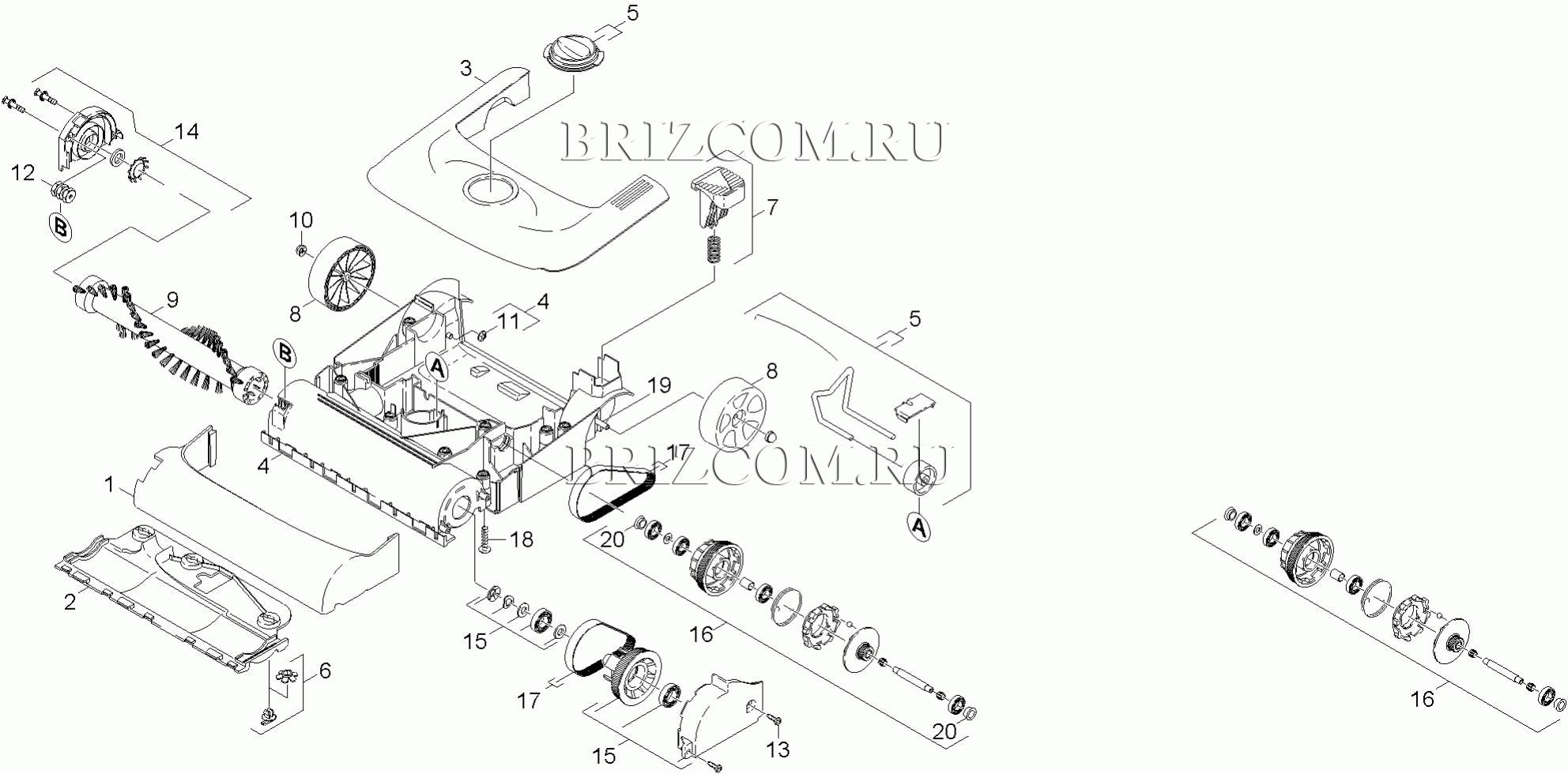 Верхняя часть щетки (0.163-878.0)
