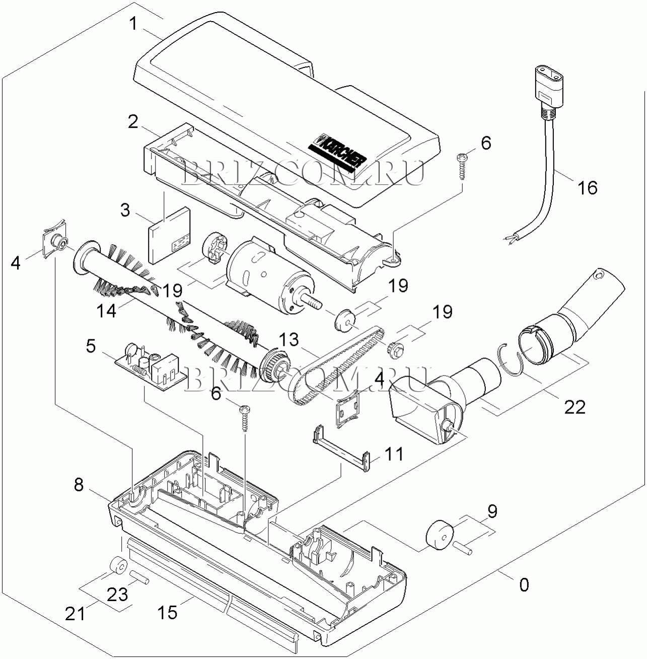 Верхняя часть щетки ESB 28 (0.161-057.0)