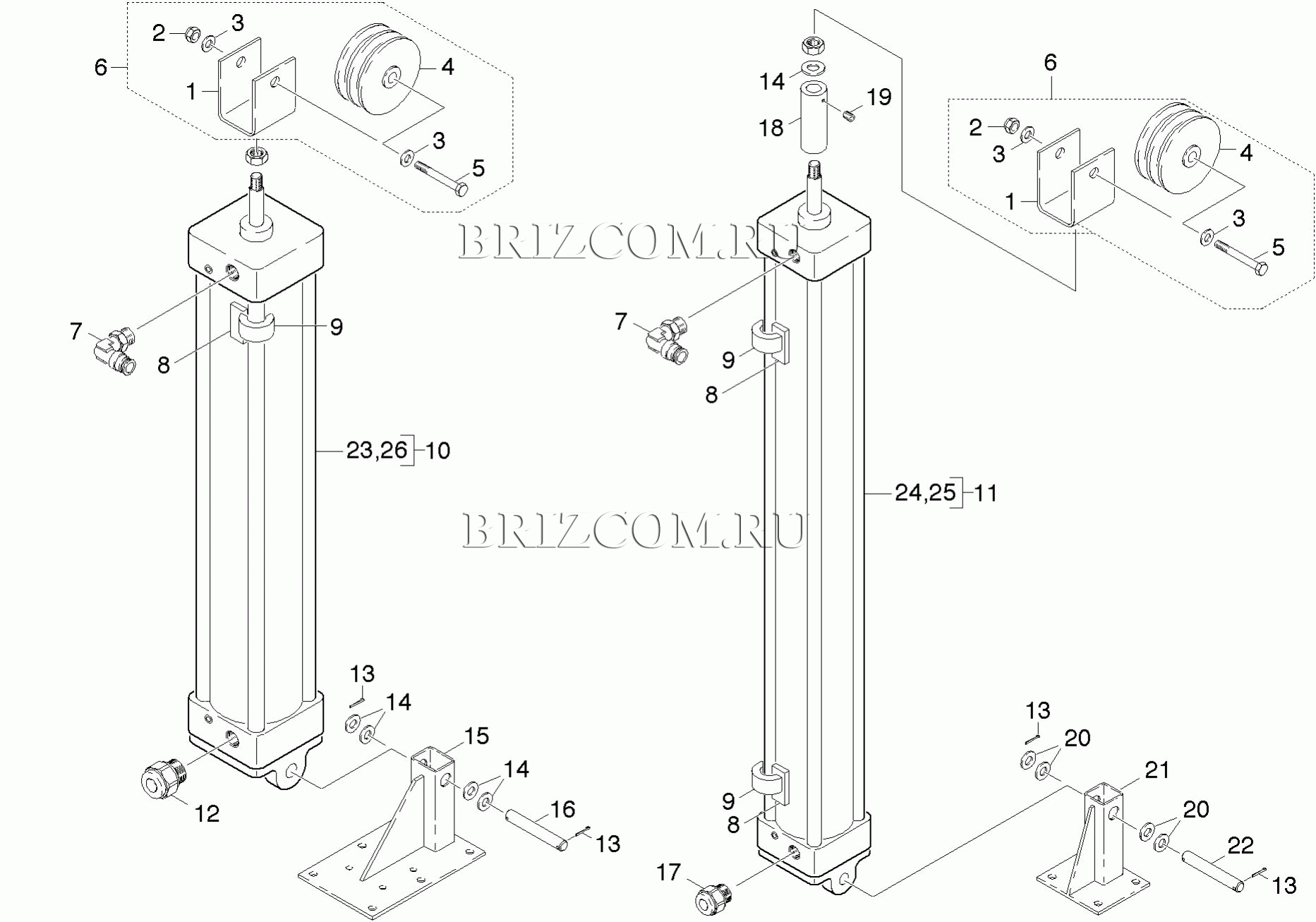 Подъемный цилиндр (0.173-957.0)