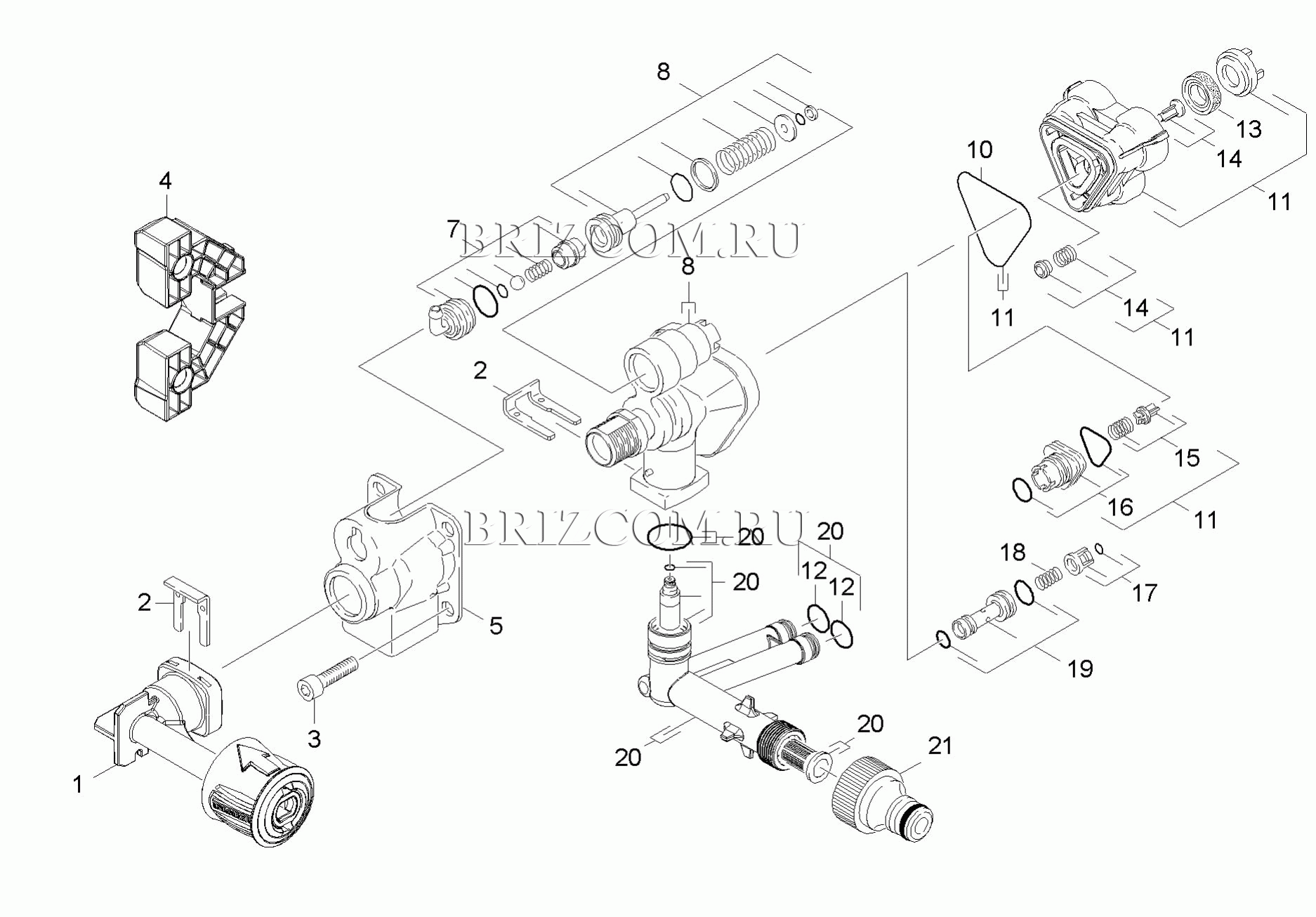 Karcher k3 схема запчасти