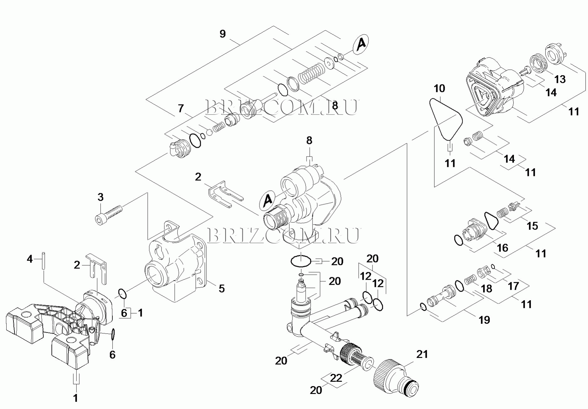 Karcher k3 схема запчасти