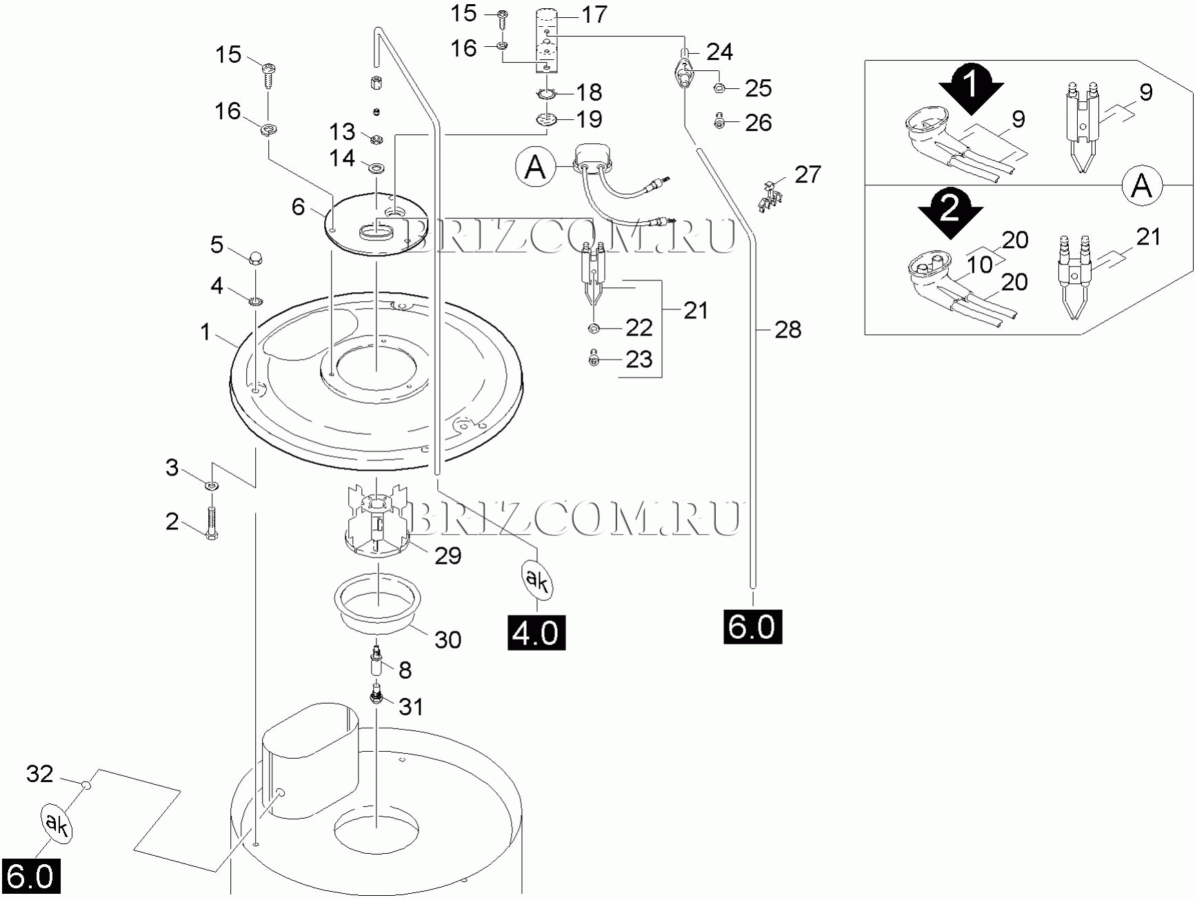 Крышка горелки (0.131-483.0)