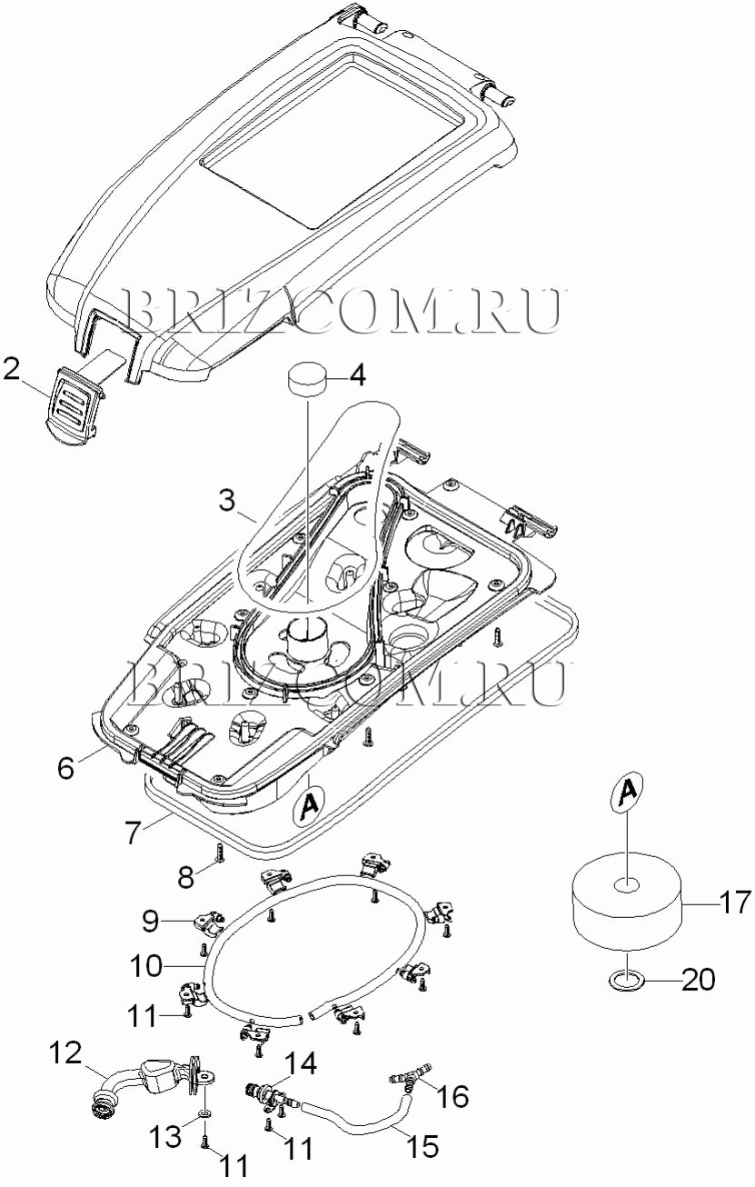 Крышка емкость очистка бака (0.165-995.0)