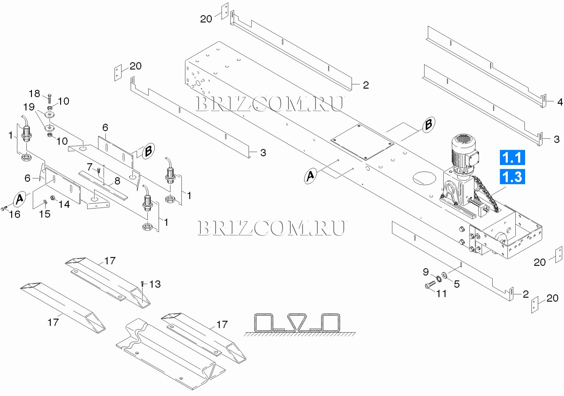 Концевой выключатель рабочие рельсы (0.174-178.0)