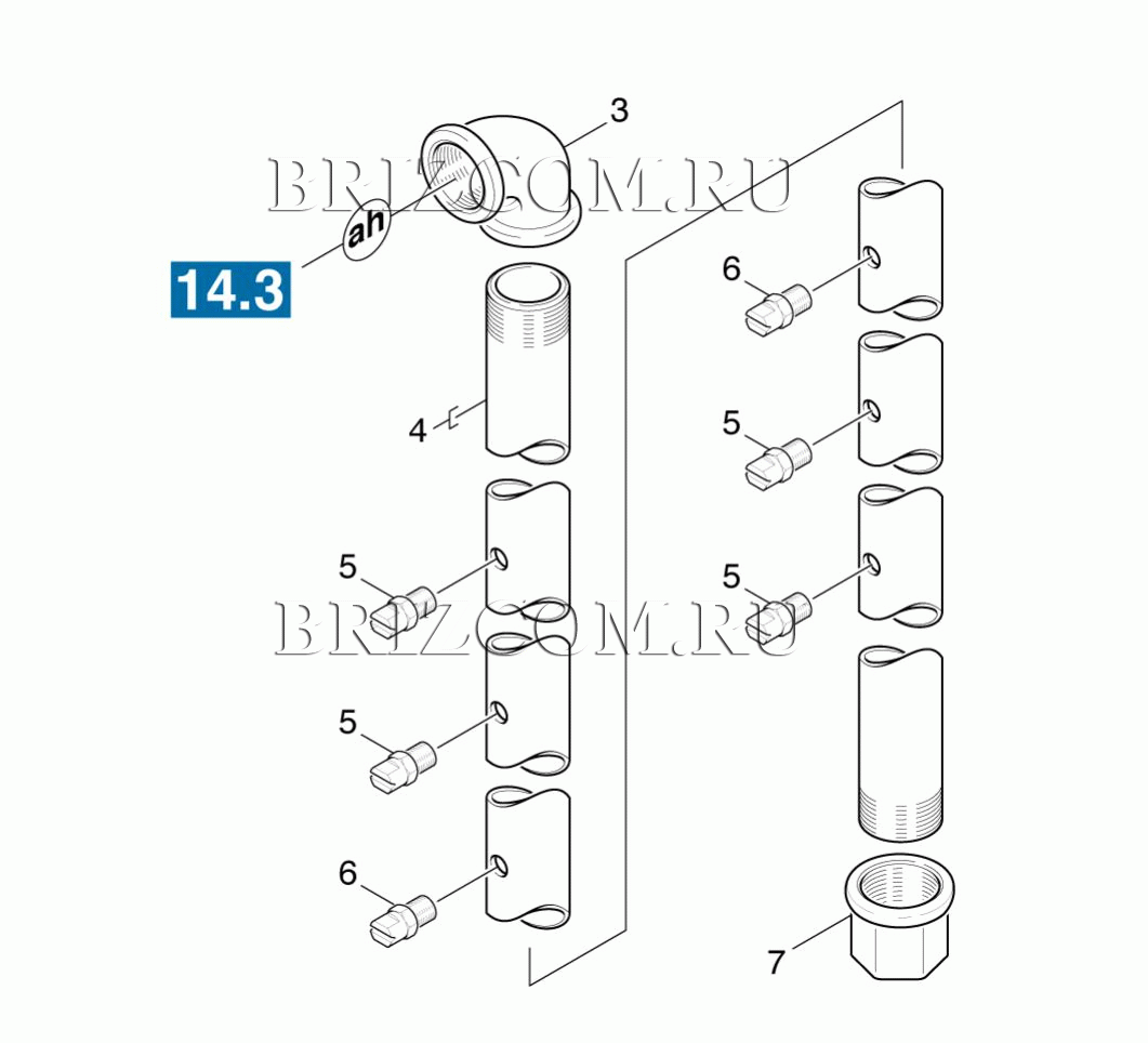 Фурменный рукав слева (0.172-532.0)