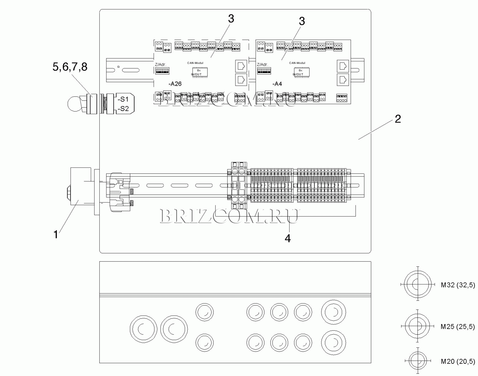 Распределительная коробка питание (0.174-614.0)
