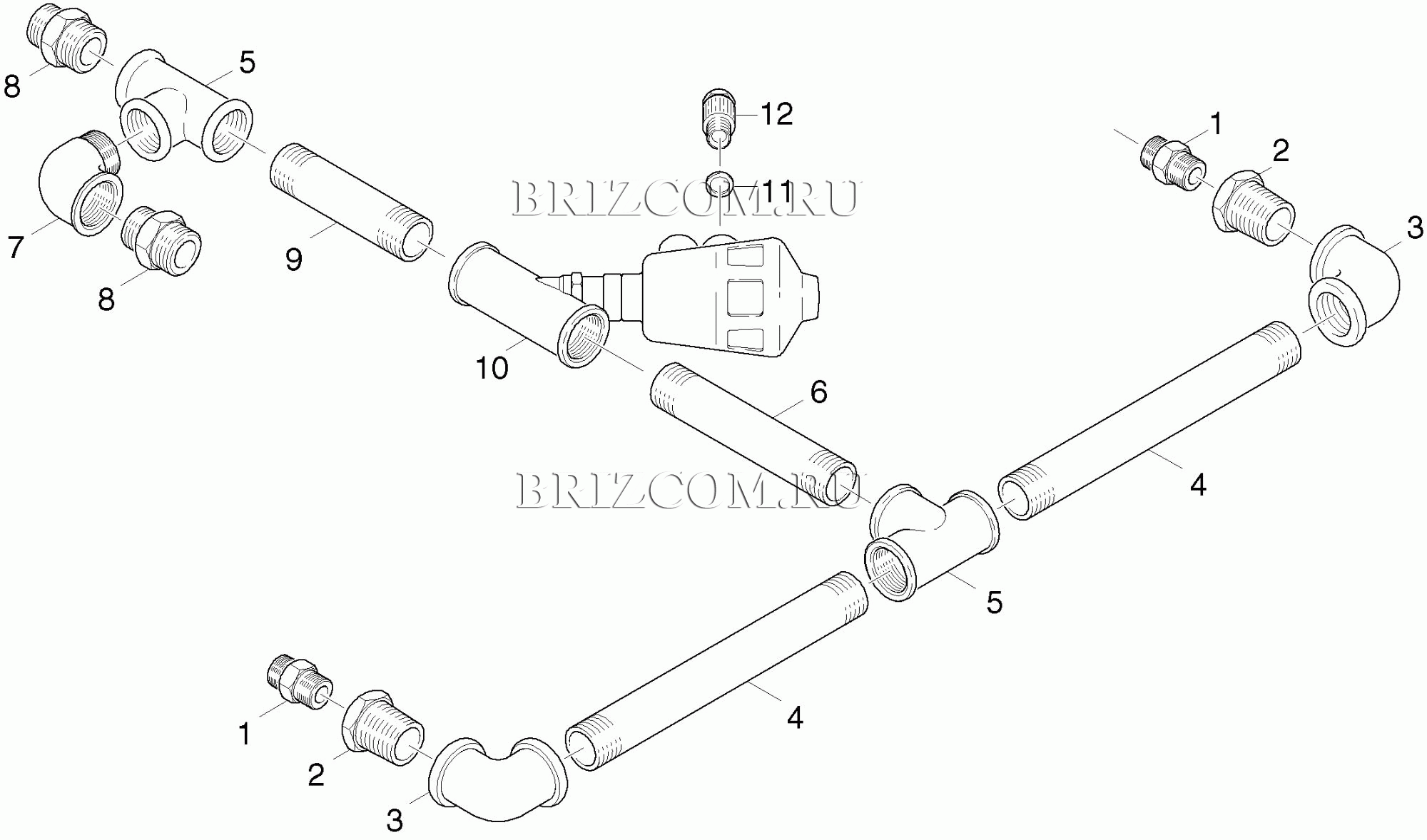 Труба комплектный (0.174-496.0)