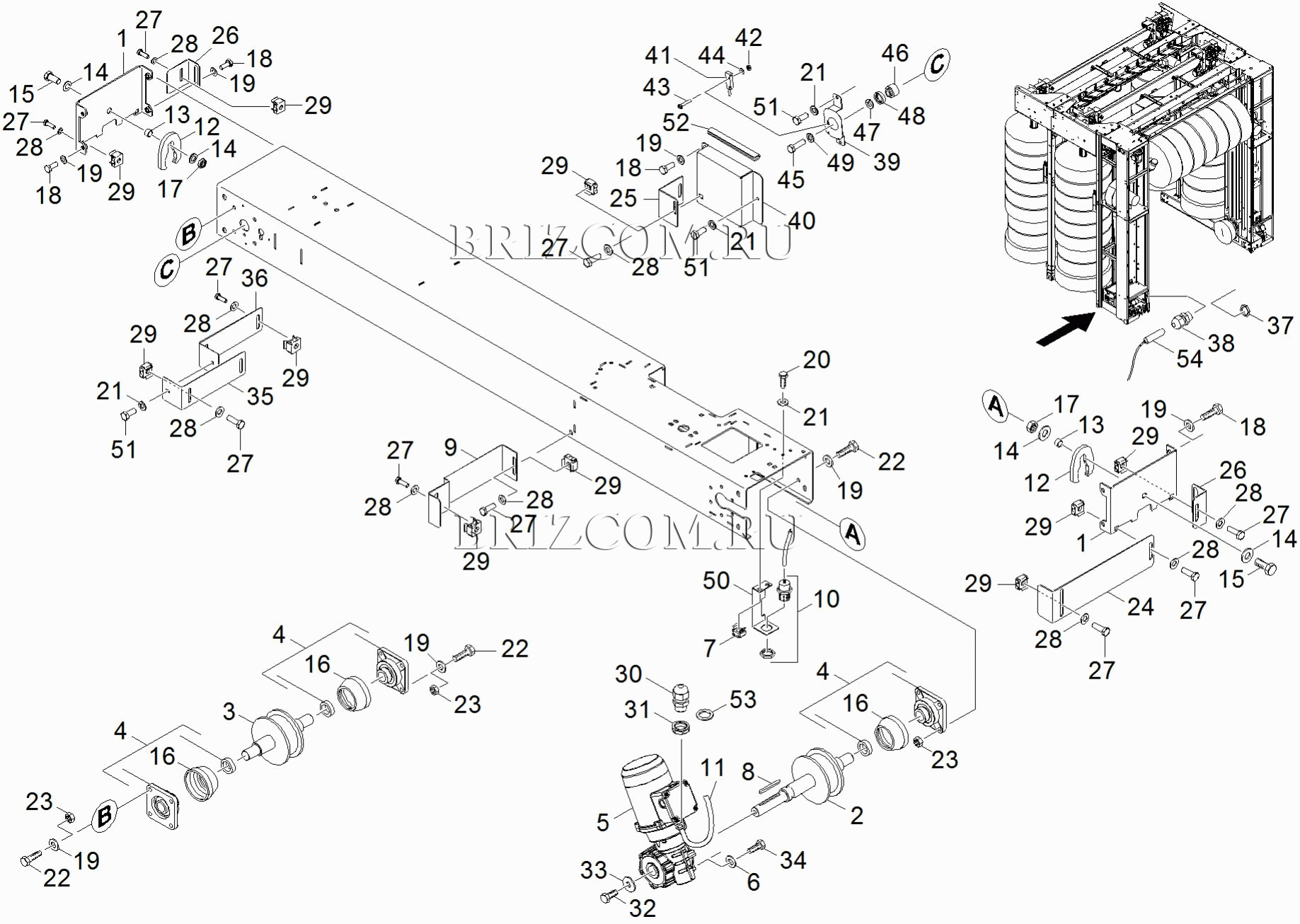 Устройство передвижения слева (0.116-303.0)