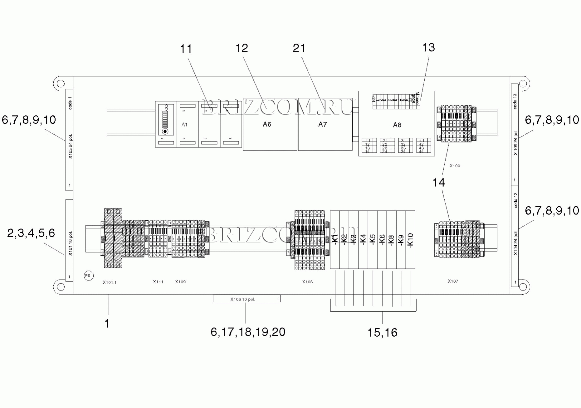 Верхняя часть распределитель (0.174-249.0)