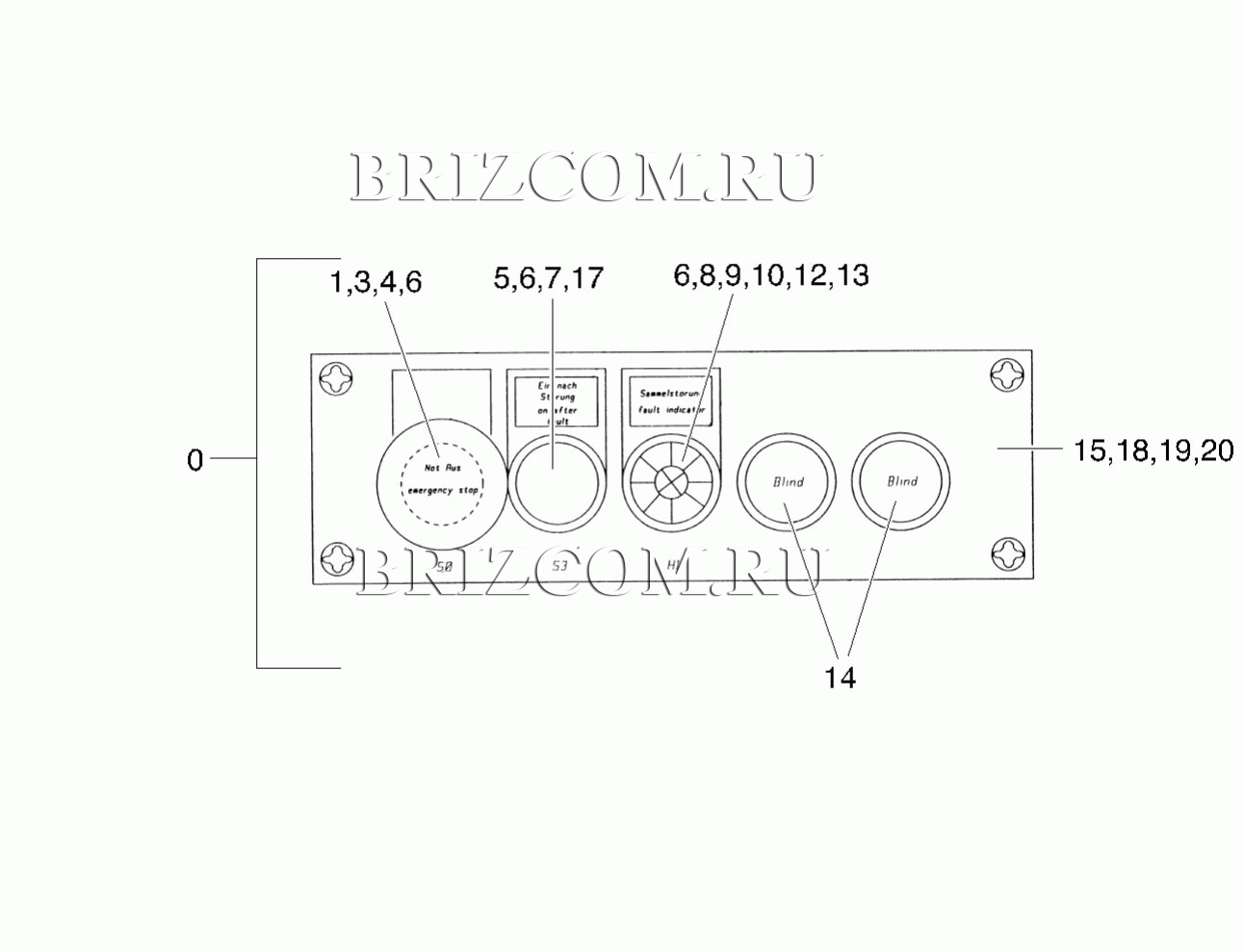 Место управления авария (0.172-099.0)