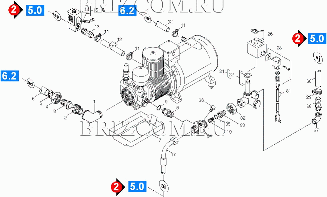 Система управления вода сверху (0.172-003.0)
