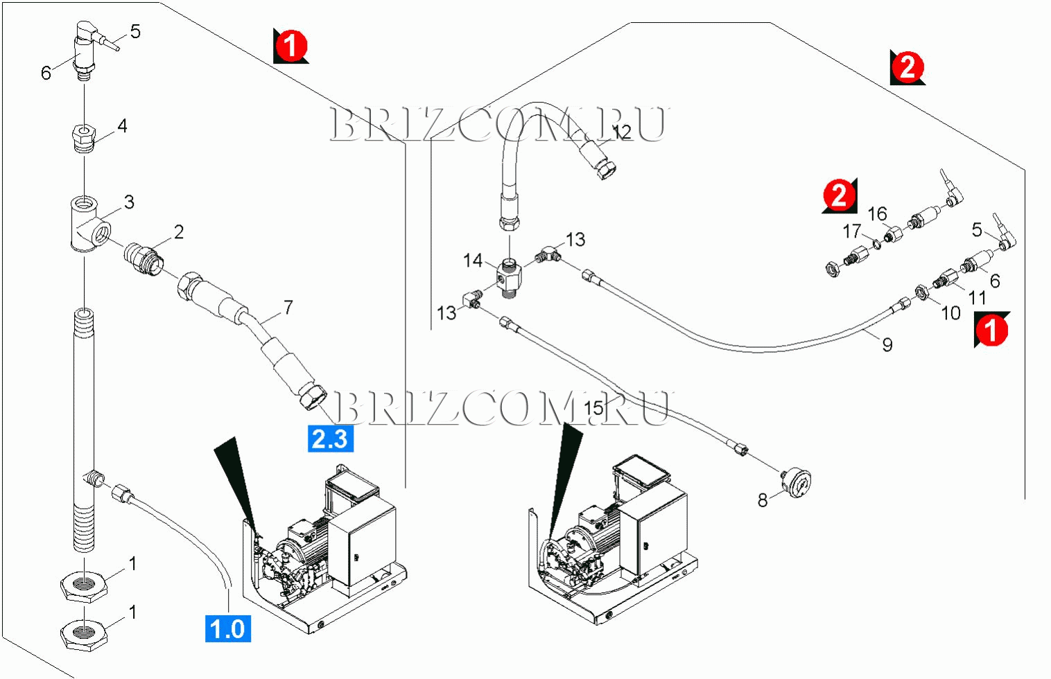 Выход высокое давление (0.208-947.0)