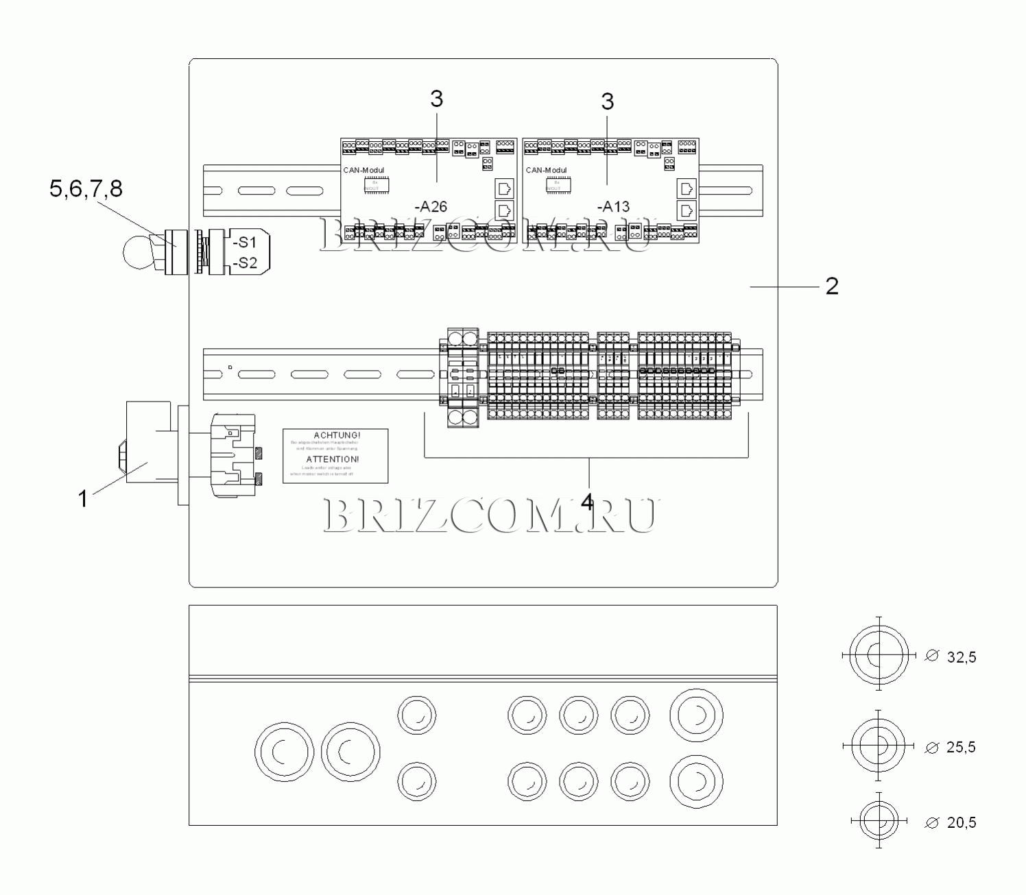 Распределительная коробка питание (0.104-759.0)