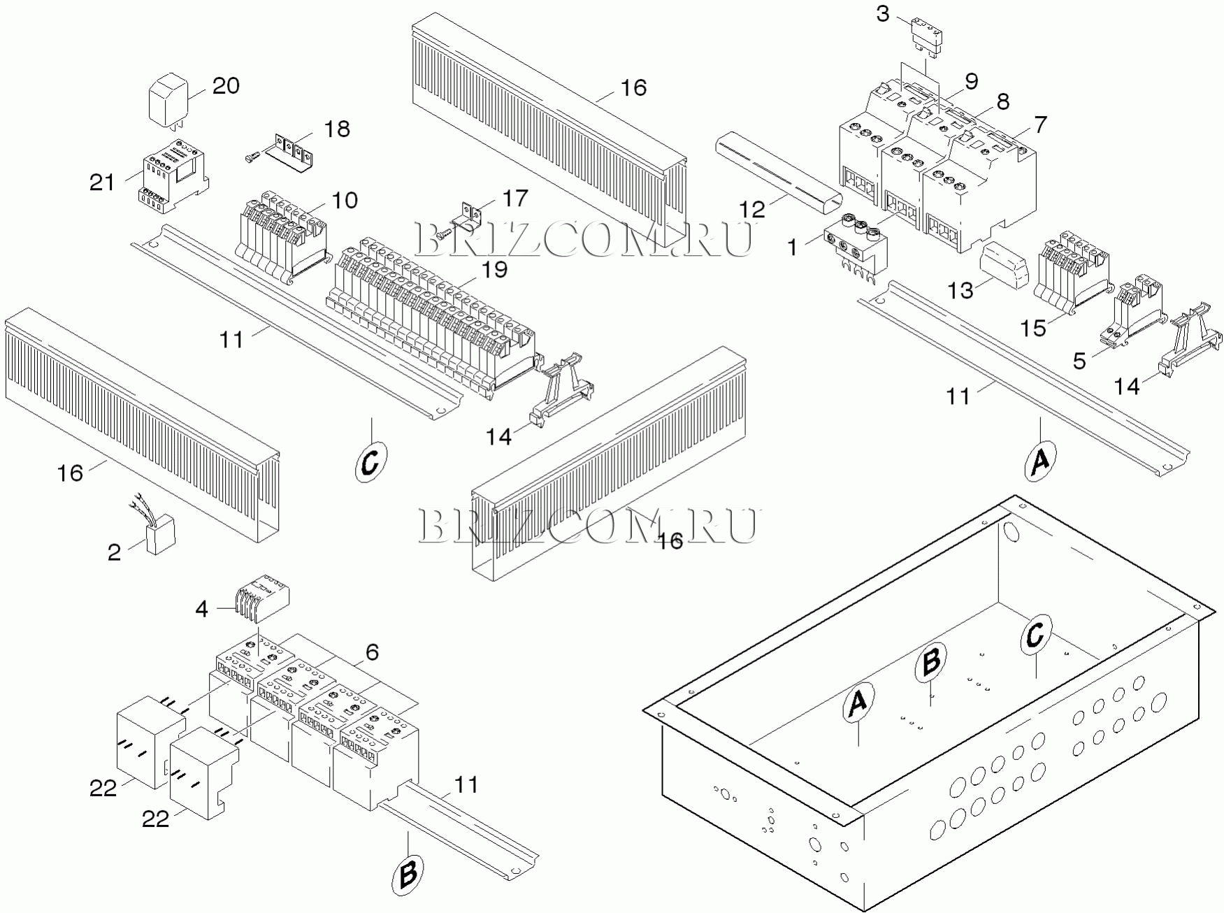Электроприборный шкаф детали (0.172-450.0)
