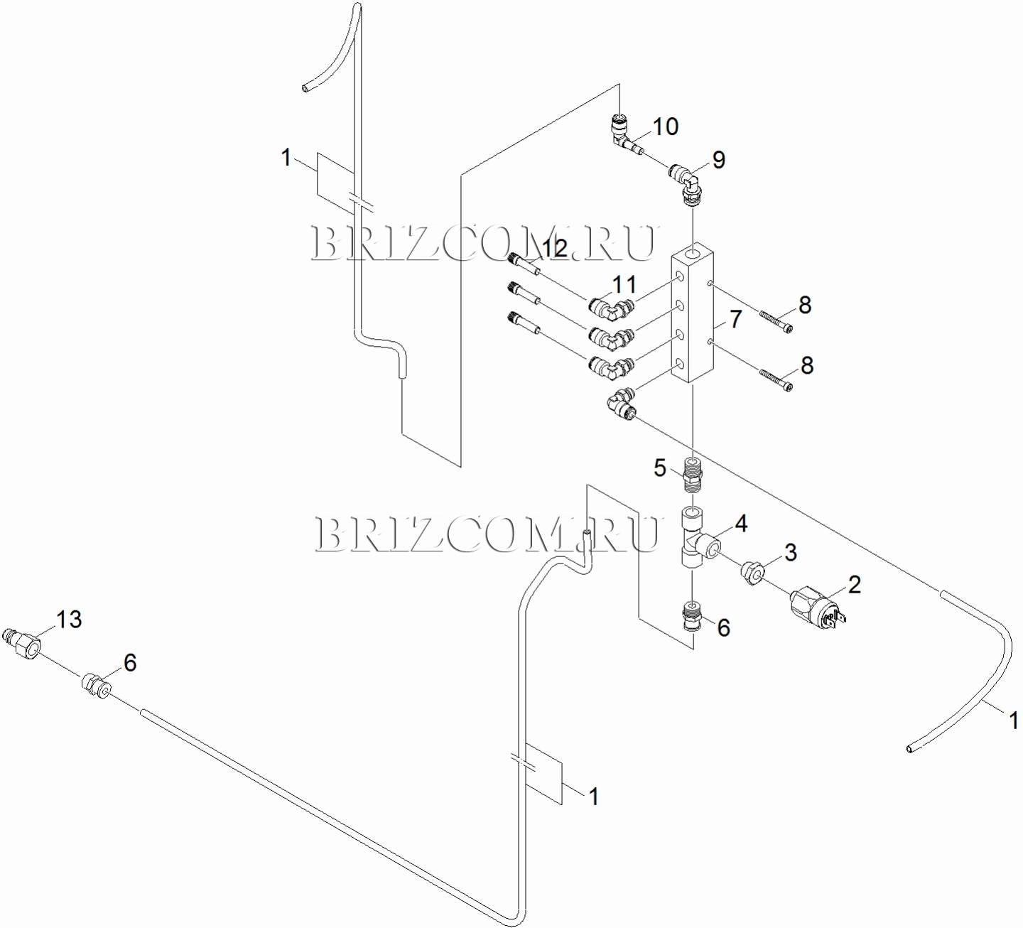 Подача сжатого воздуха (0.210-868.0)