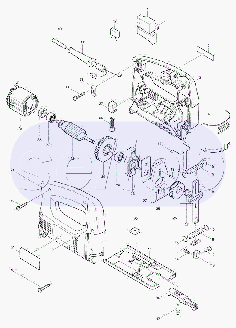 Запчасти для лобзика Makita 4322 | купить в Москве в интернет-магазине  Селтоп с доставкой. Цены, наличие, взрыв-схема.