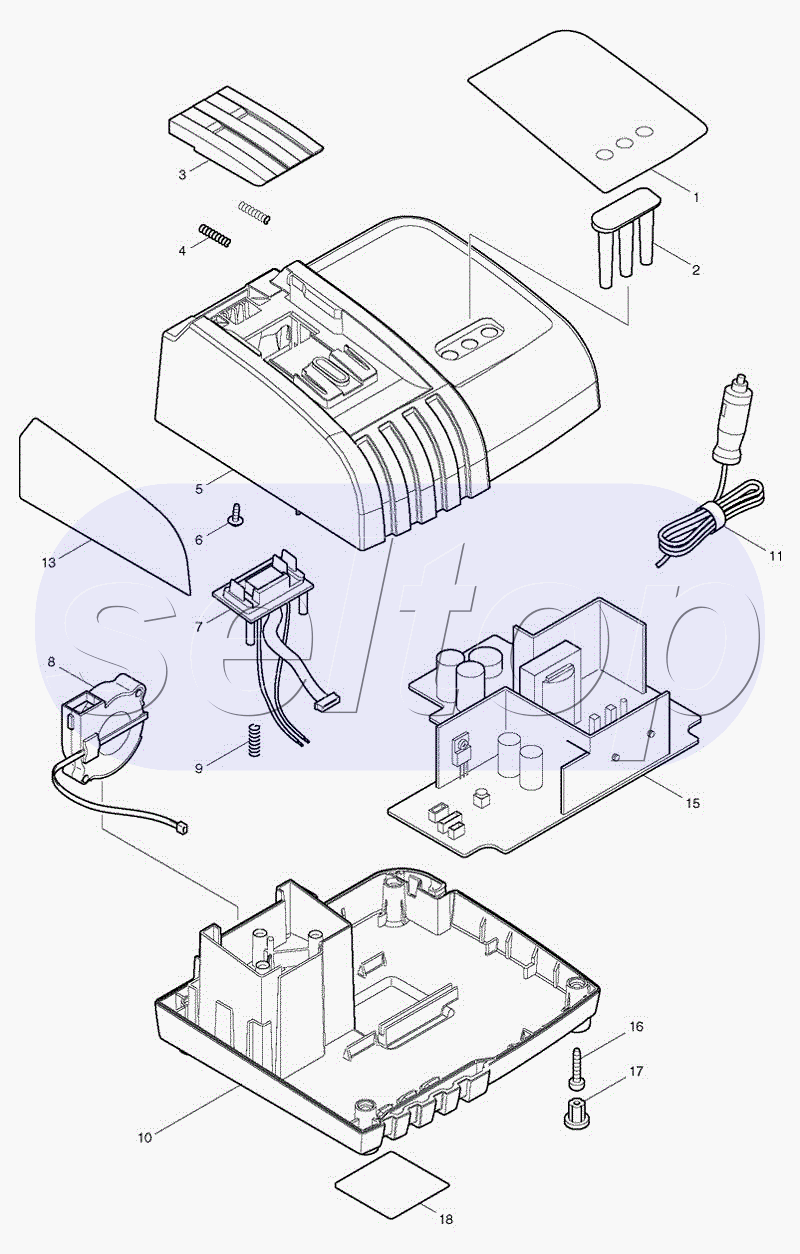 Запчасти для зарядного устройства Makita DC 18 SE | купить в Москве в  интернет-магазине Селтоп с доставкой. Цены, наличие, взрыв-схема.