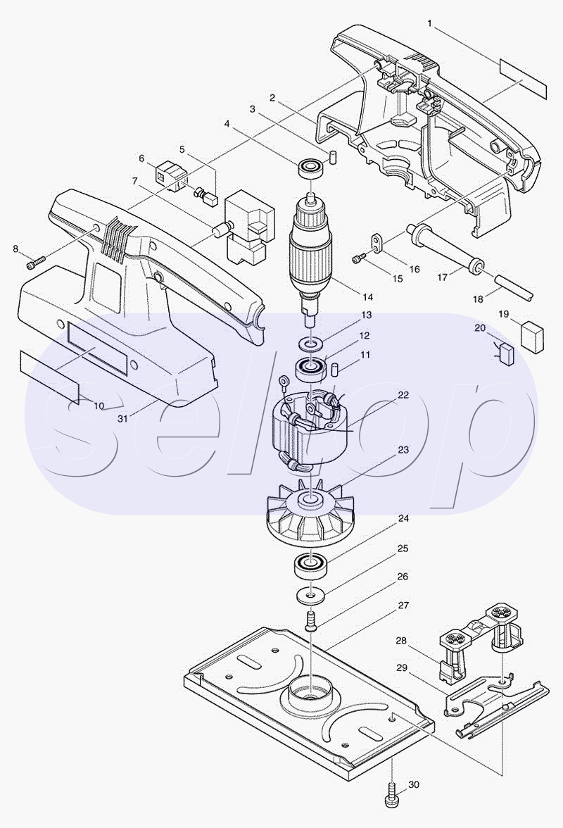 Запчасти для шлифмашины Makita 9035